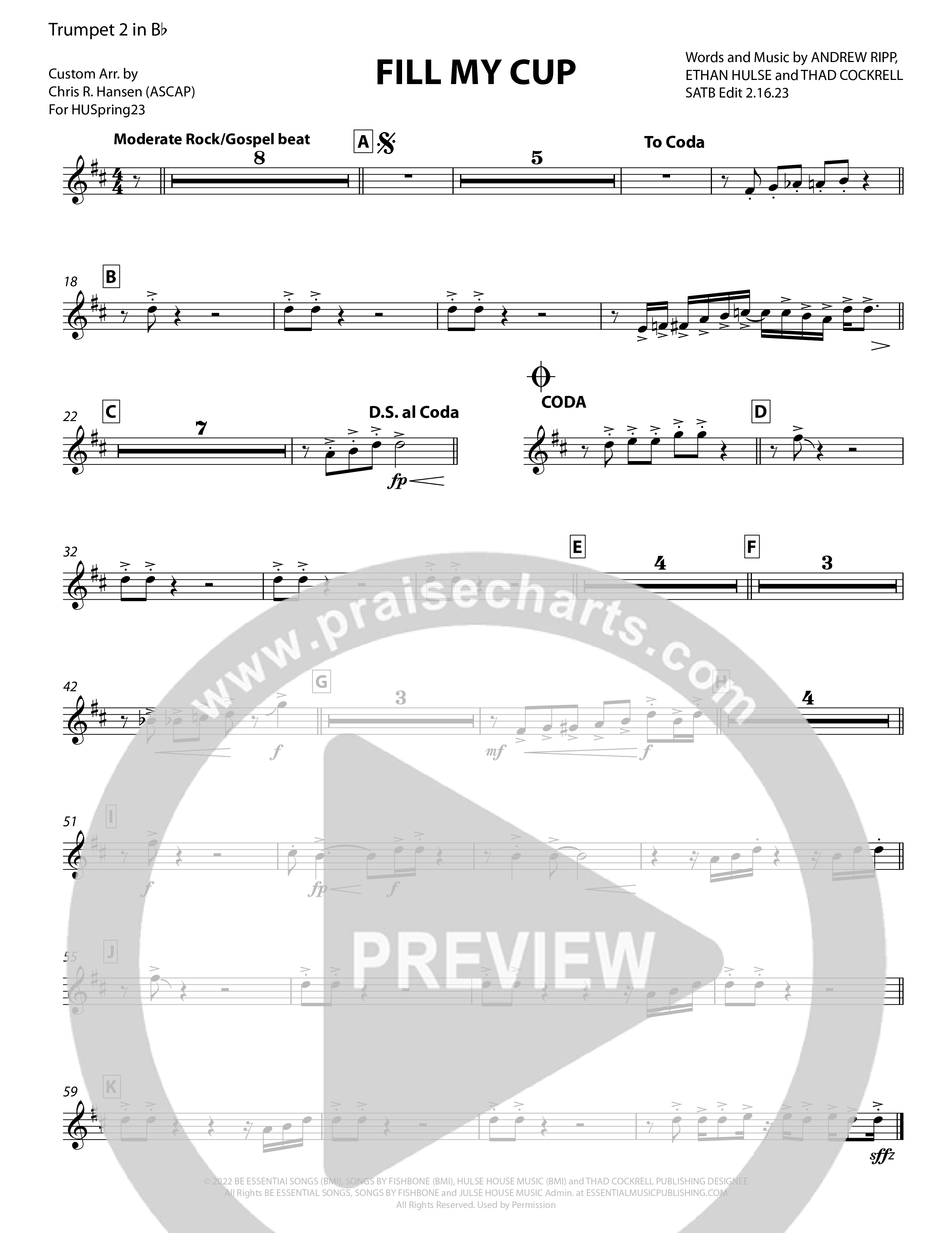 Fill My Cup Trumpet 2 (Chris Hansen)