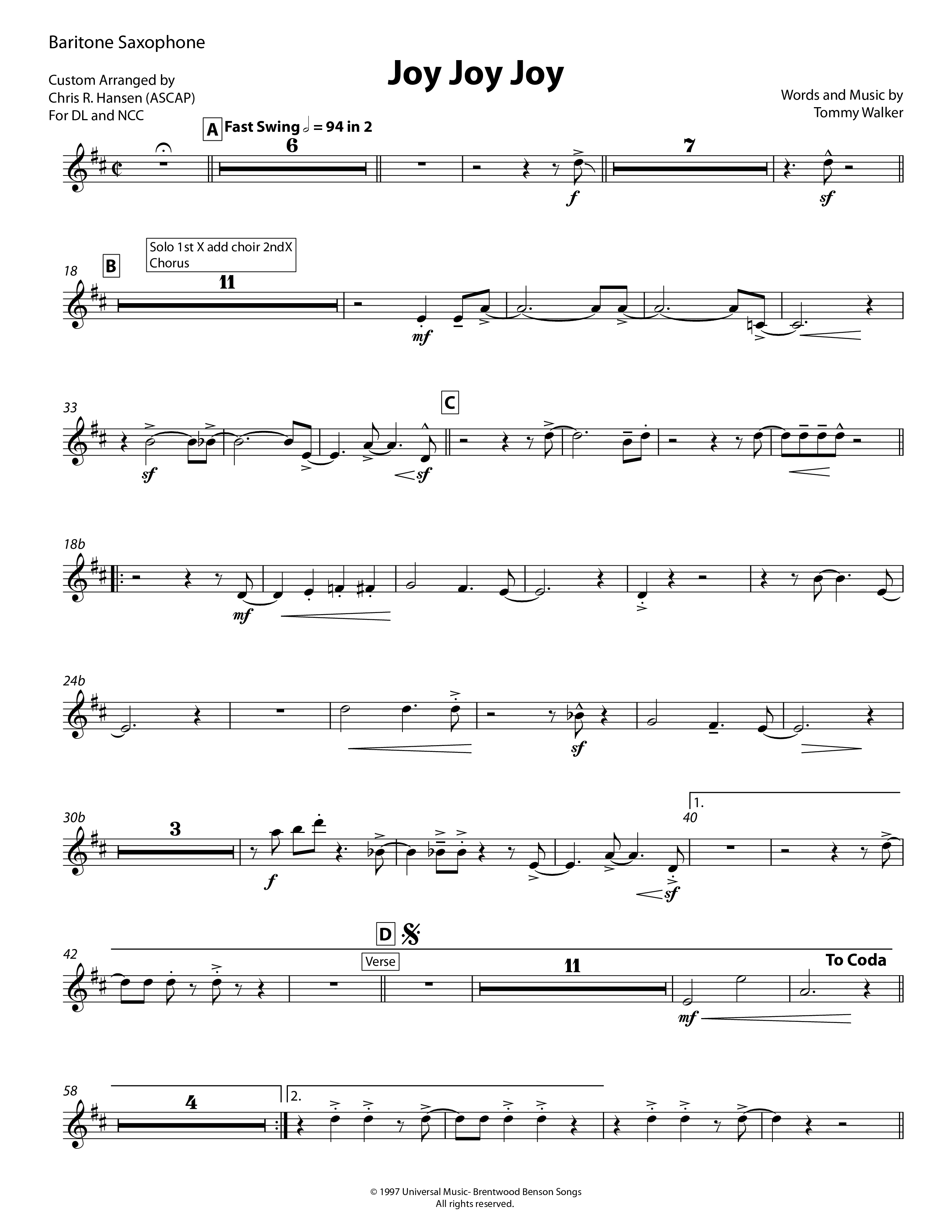 Joy Joy Joy Bari Sax (Chris Hansen)