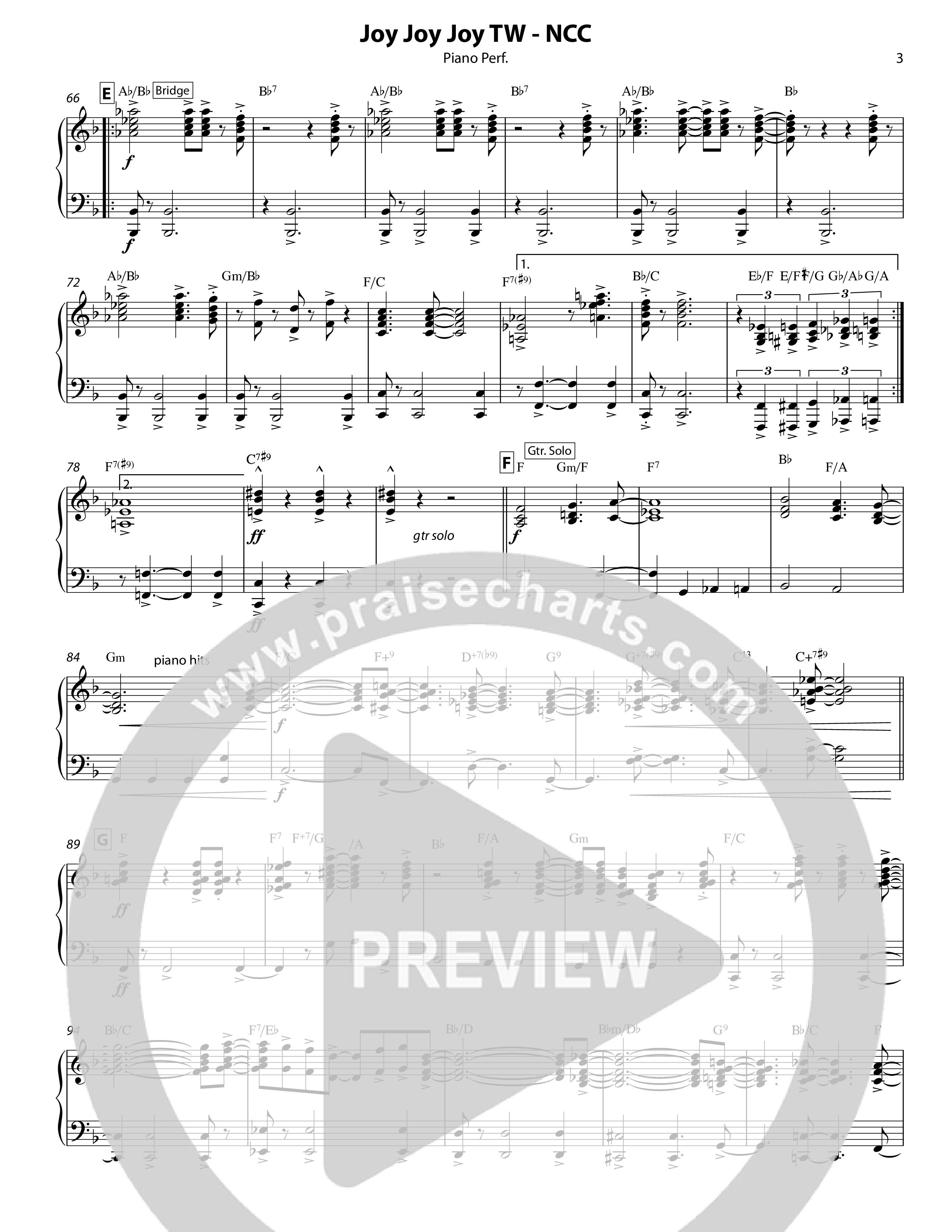 Joy Joy Joy Piano Sheet (Chris Hansen)