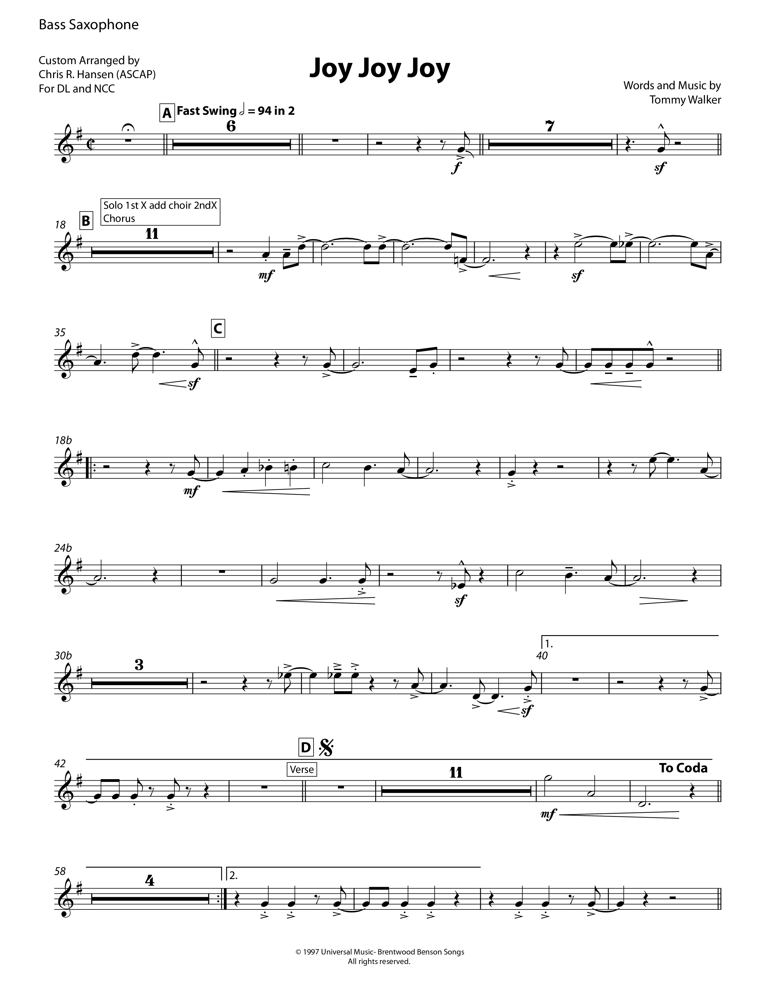 Joy Joy Joy Saxophone (Chris Hansen)