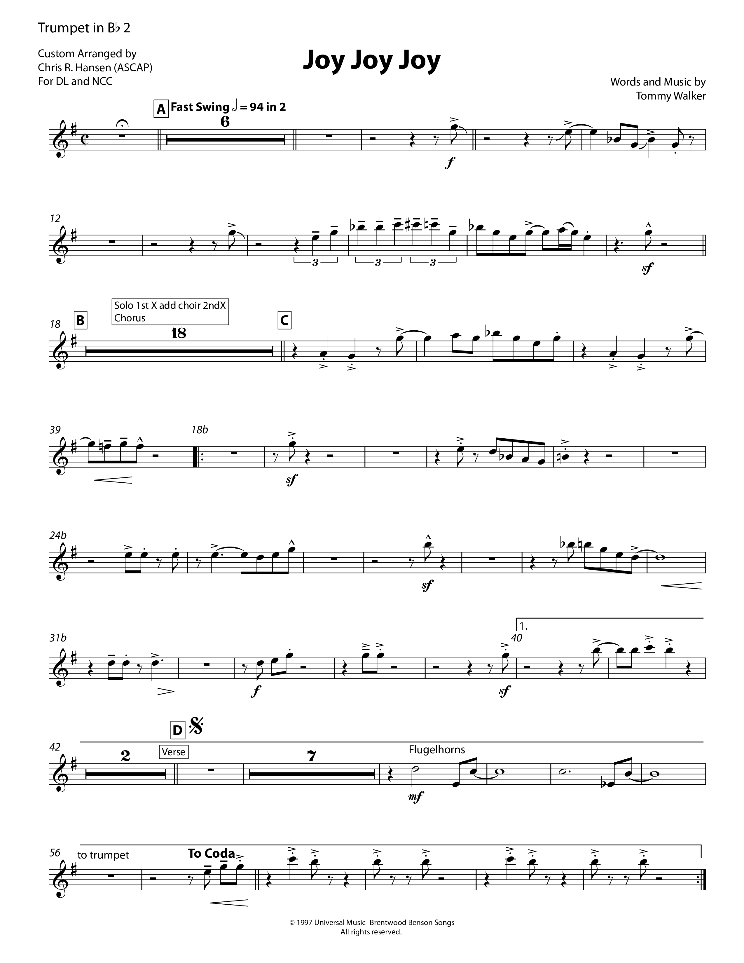 Joy Joy Joy Trumpet 2 (Chris Hansen)