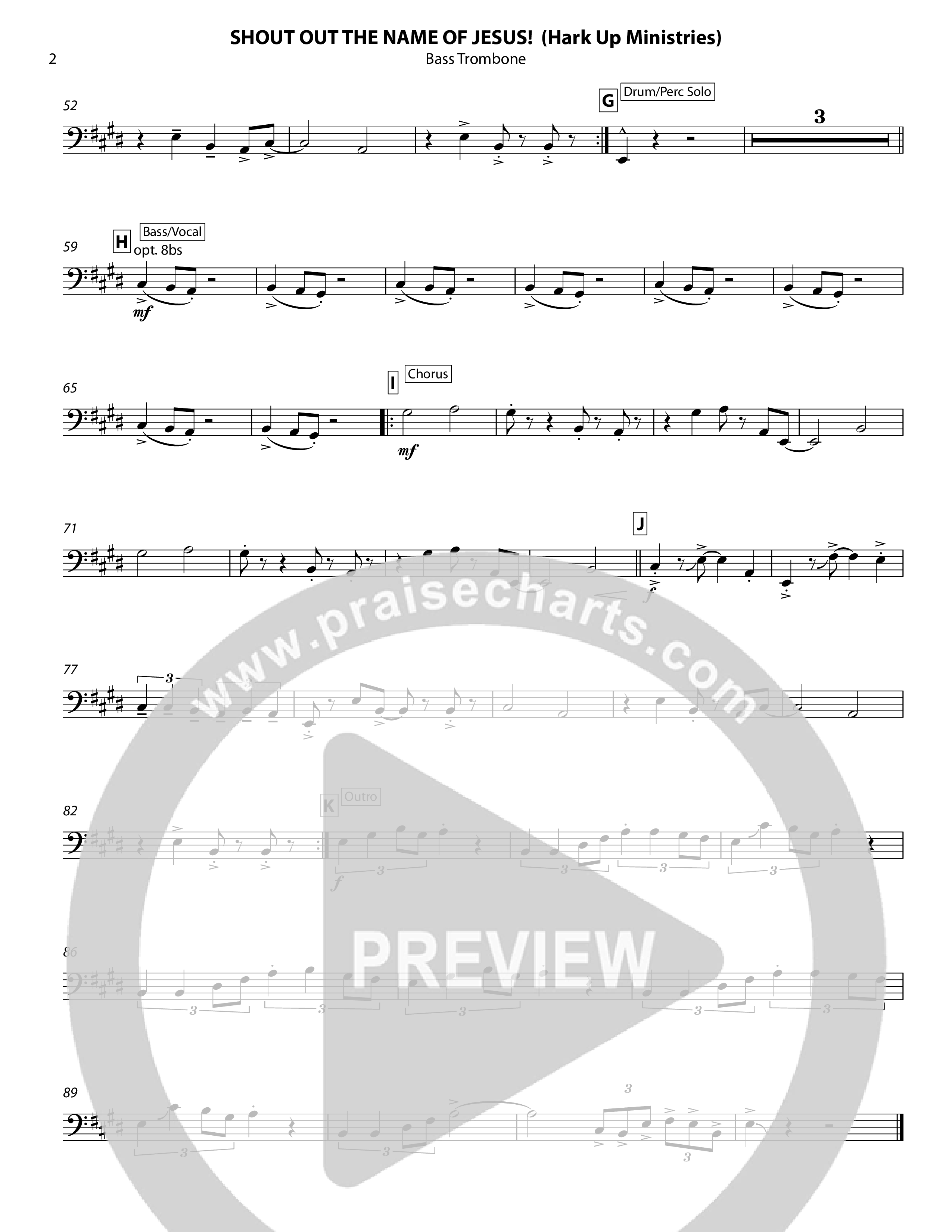 Shout Out The Name Of Jesus Bass Trombone (Chris Hansen)