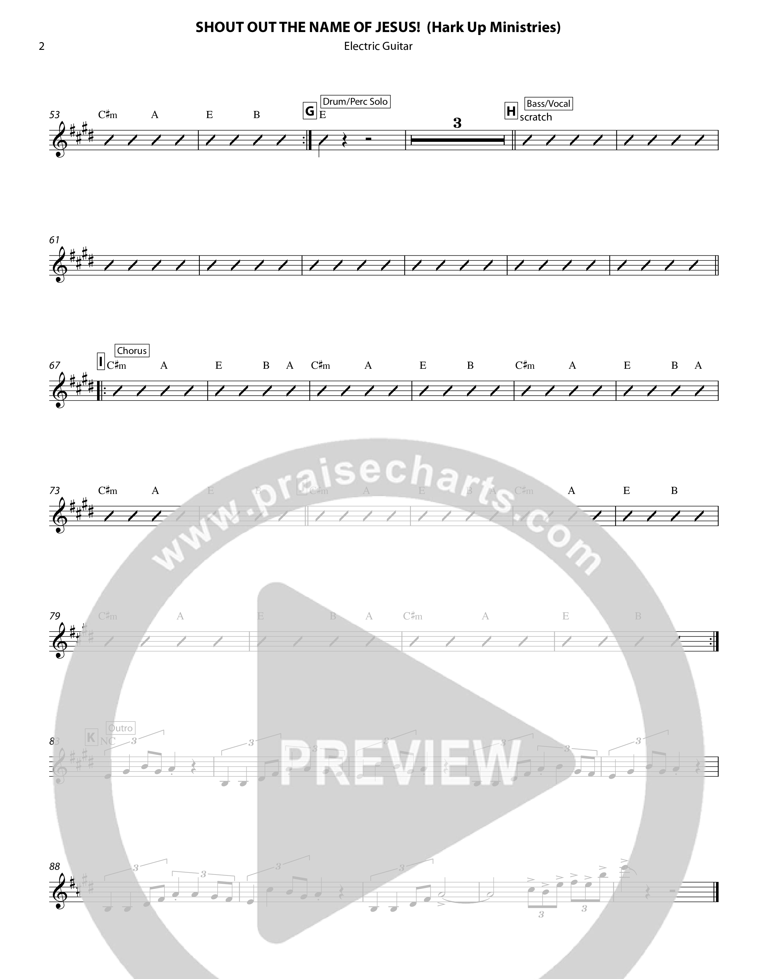 Shout Out The Name Of Jesus Electric Guitar (Chris Hansen)