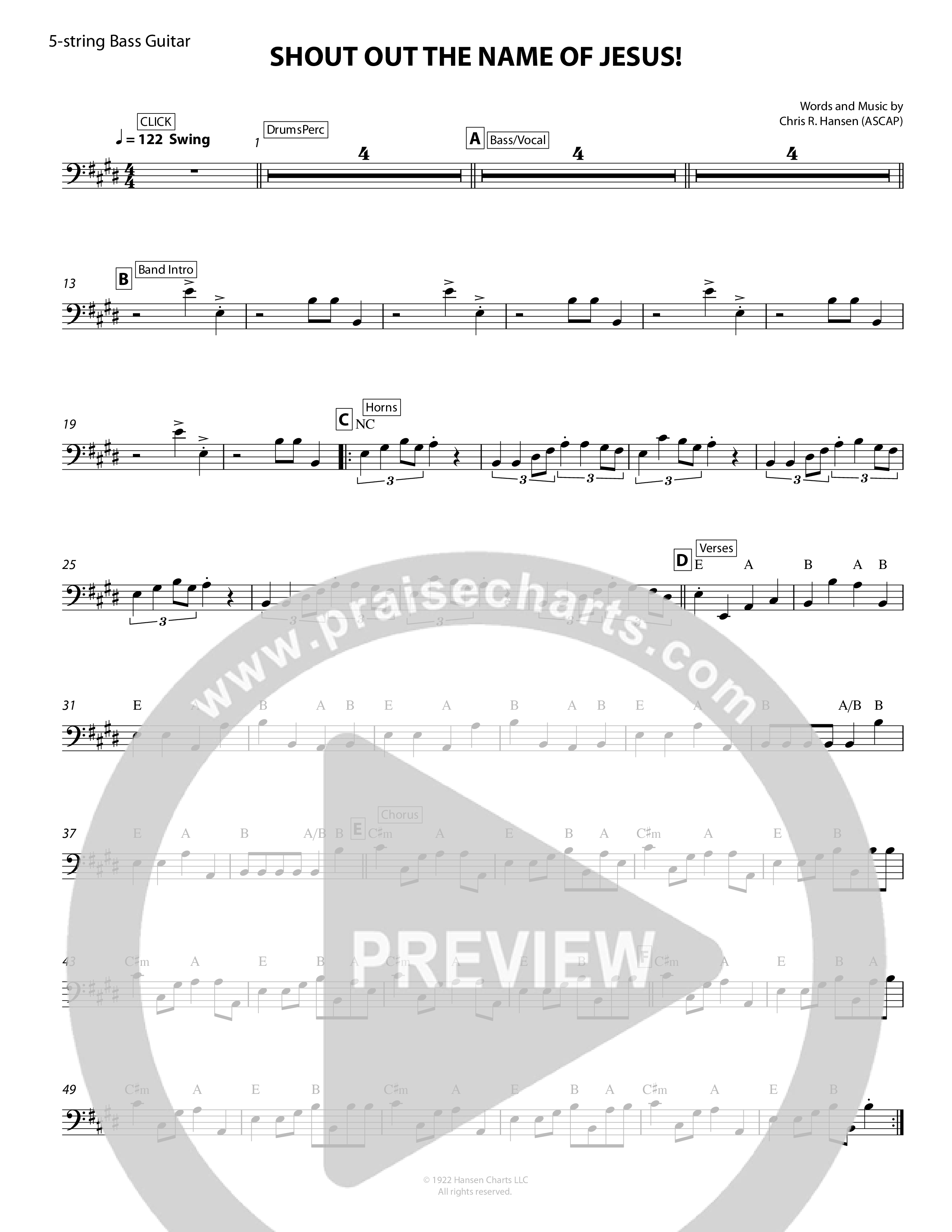 Shout Out The Name Of Jesus Guitar (Chris Hansen)