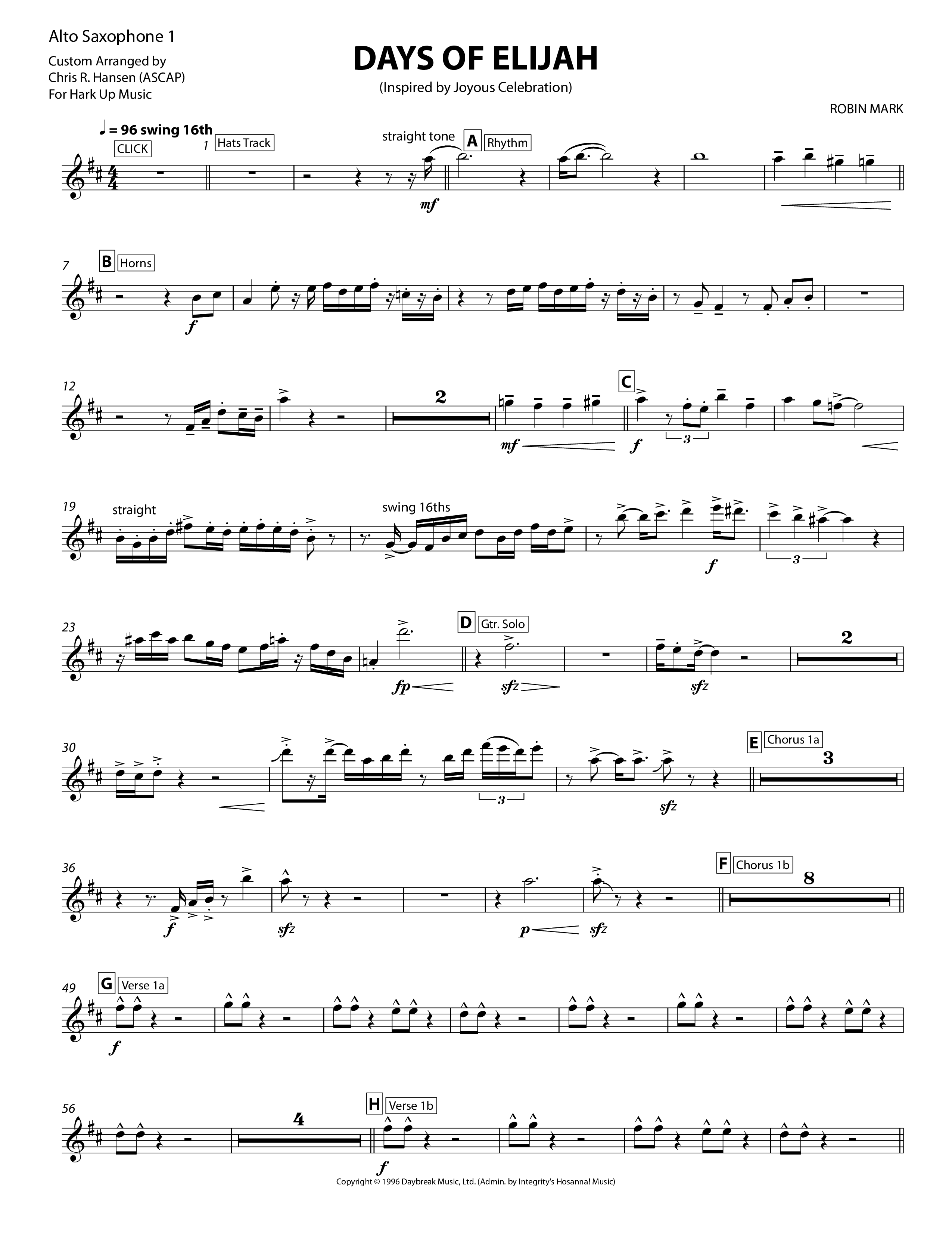 Days of Elijah Alto Sax (Chris Hansen)