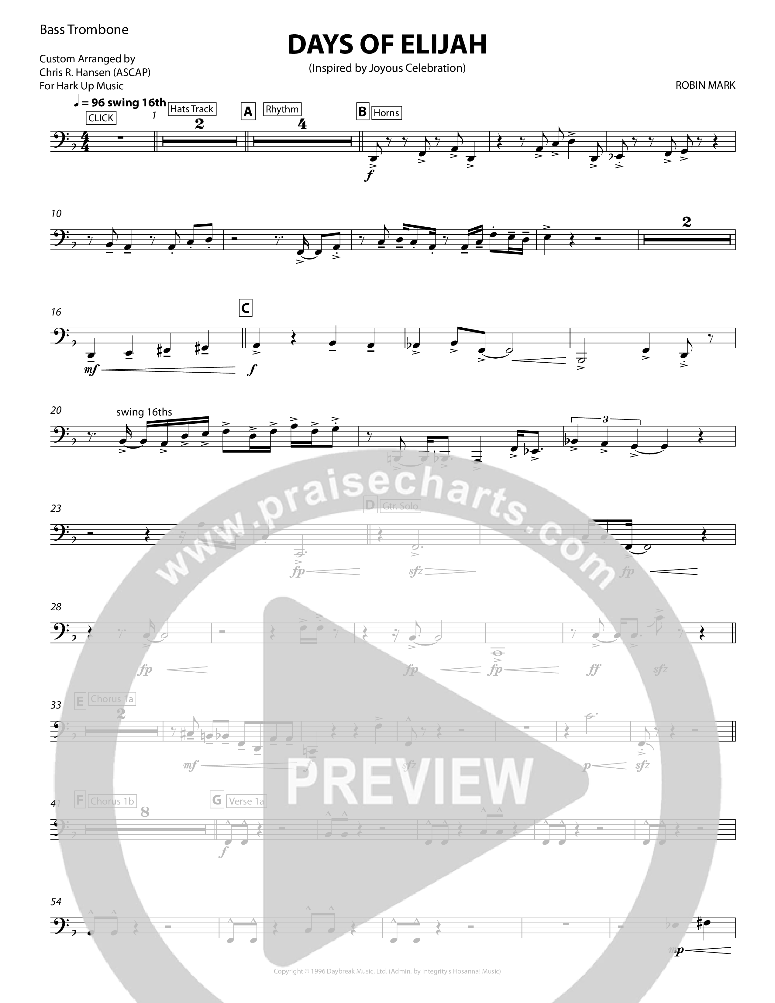 Days of Elijah Bass Trombone (Chris Hansen)