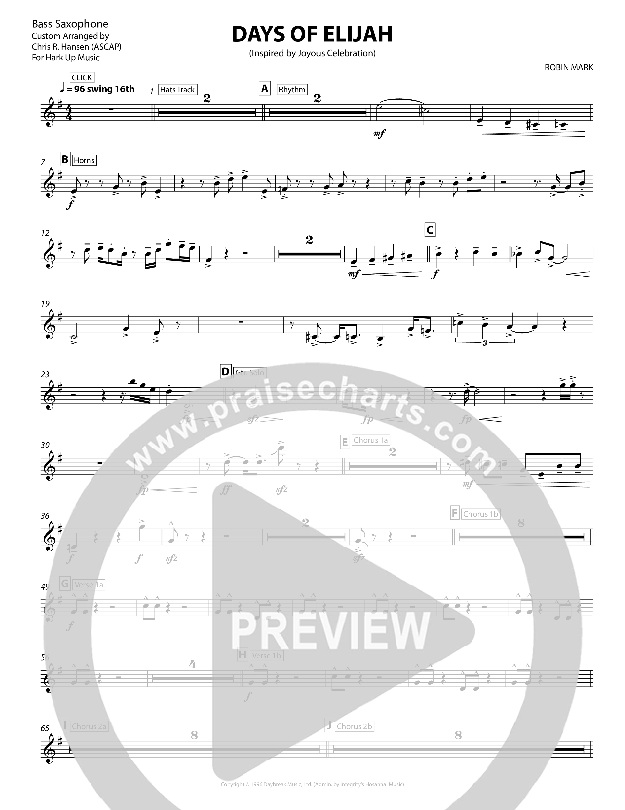 Days of Elijah Saxophone (Chris Hansen)