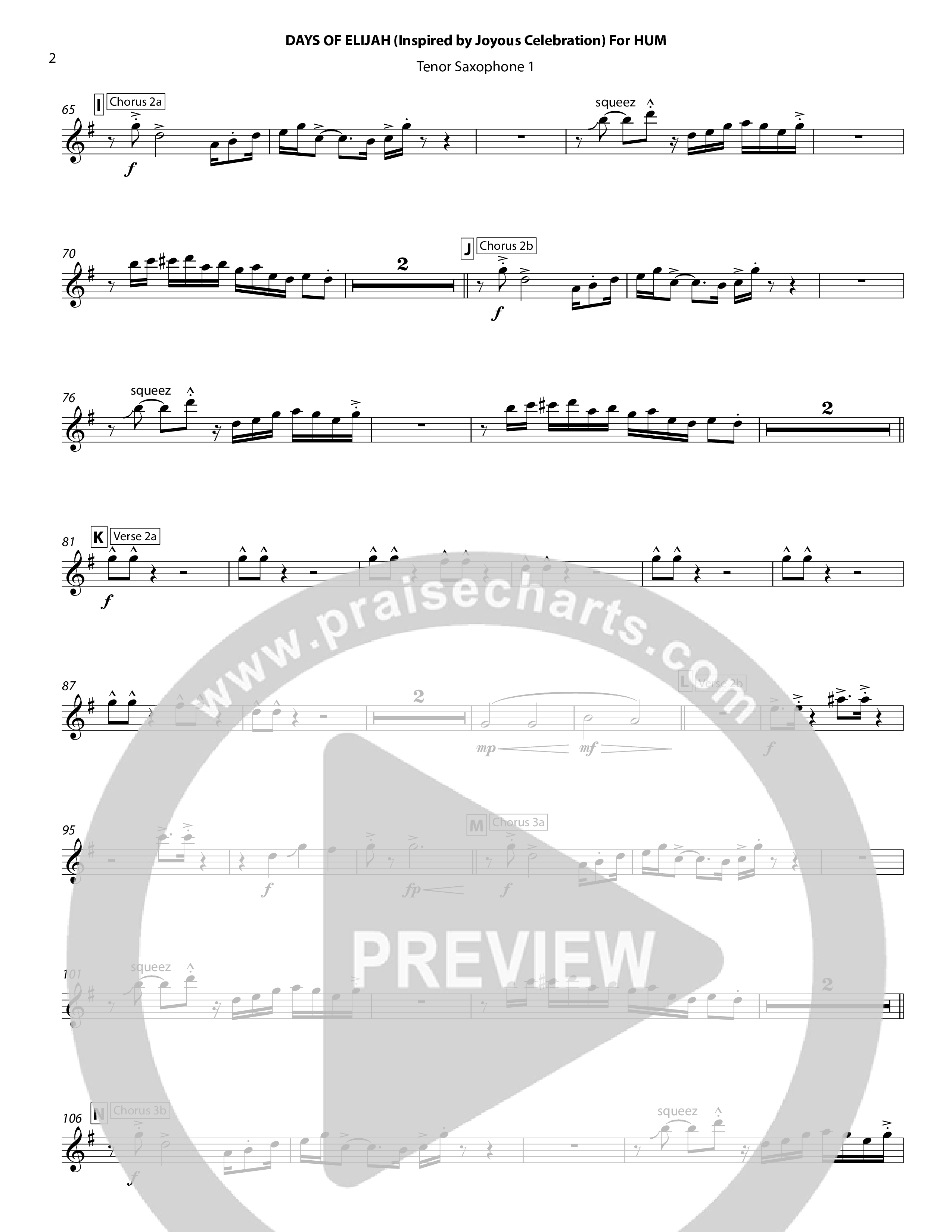 Days of Elijah Tenor Sax 1 (Chris Hansen)