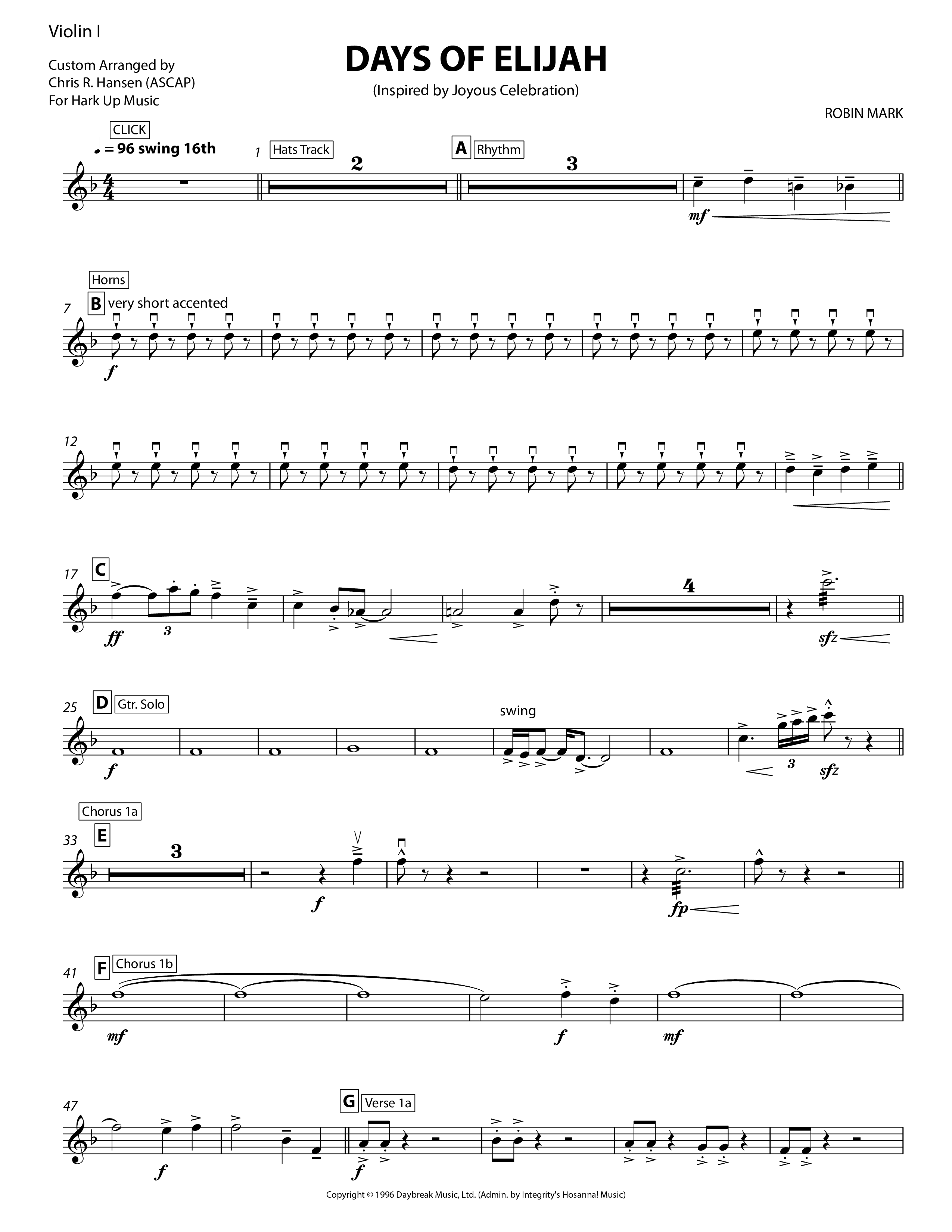 Days of Elijah Violin 1 (Chris Hansen)