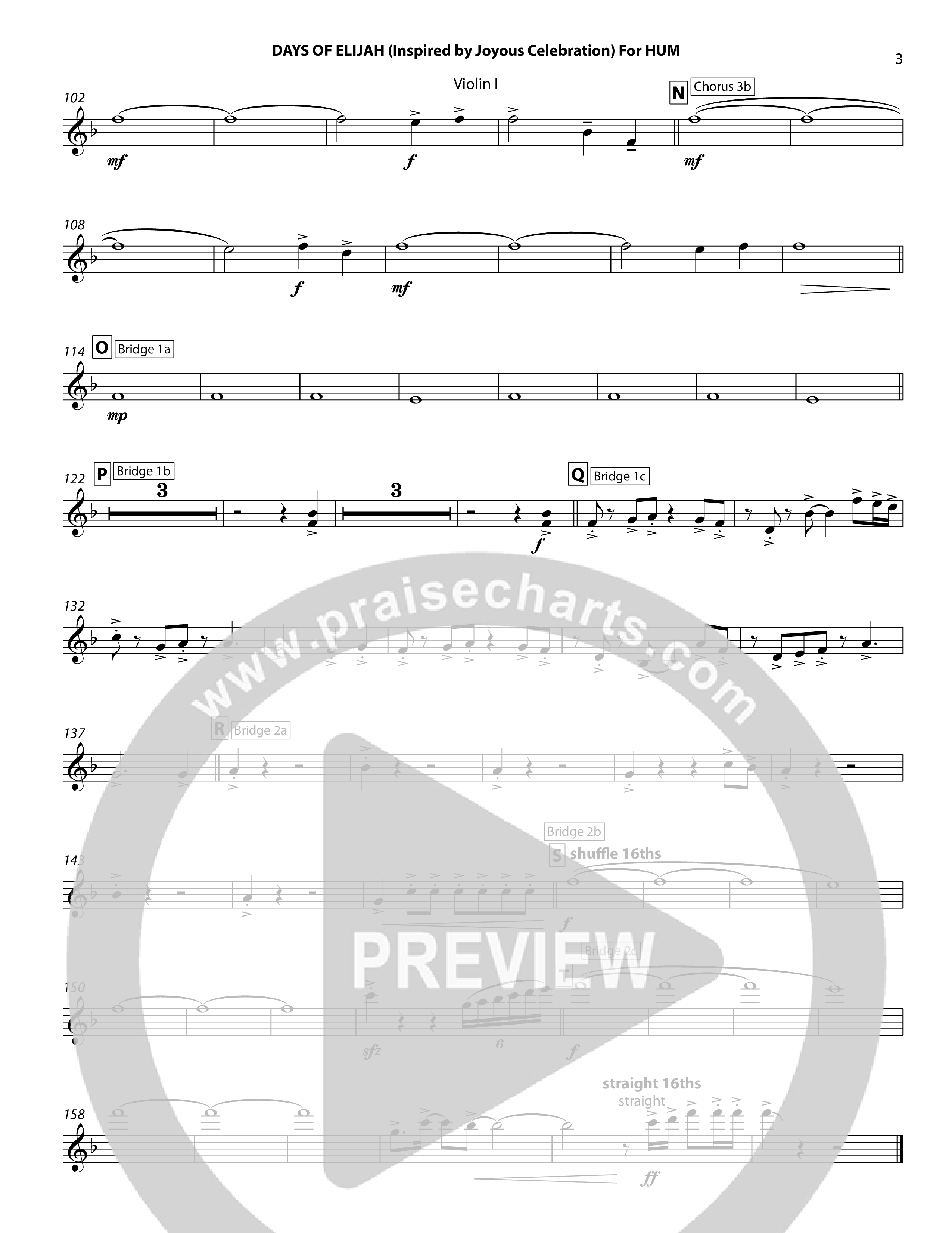 Days of Elijah Violin 1 (Chris Hansen)