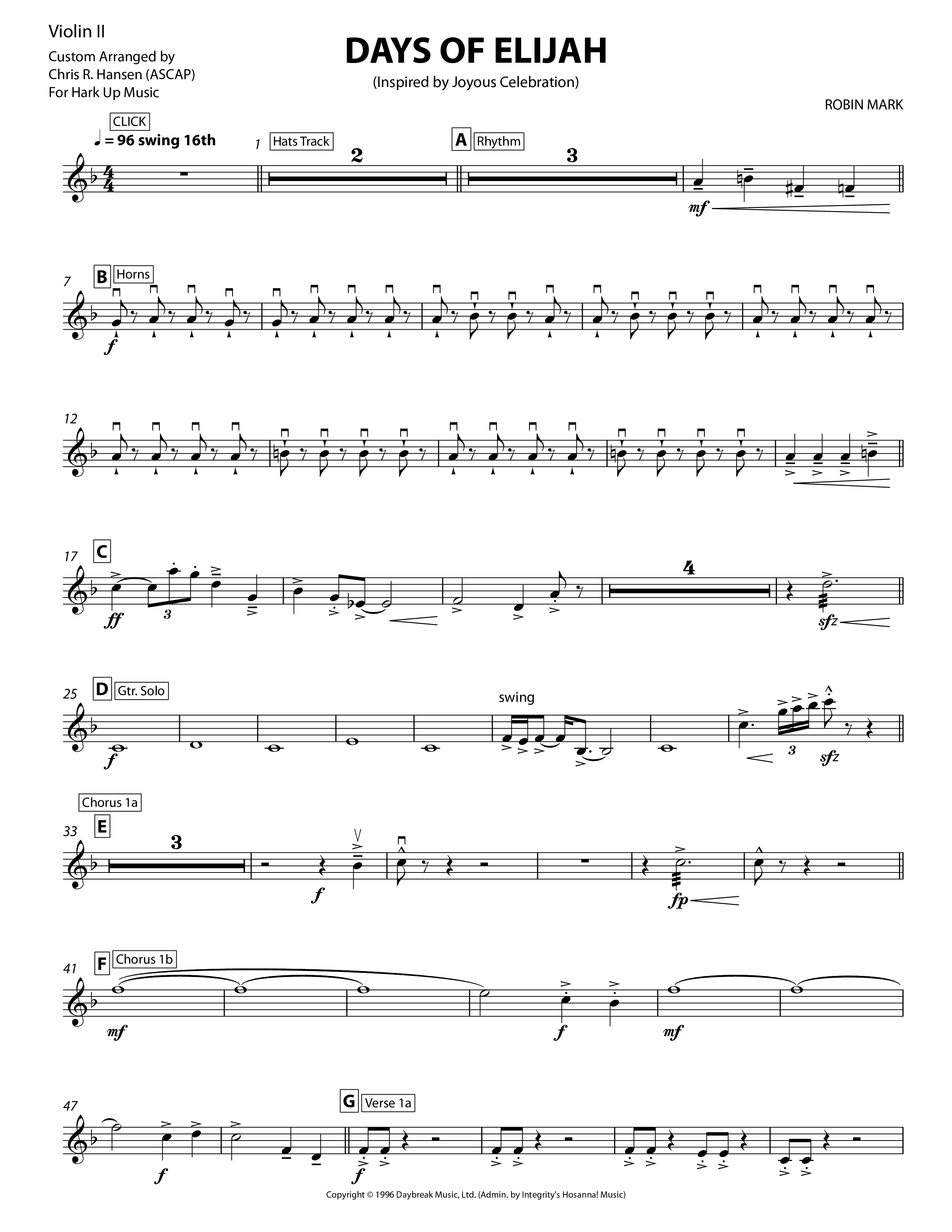 Days of Elijah Violin 2 (Chris Hansen)