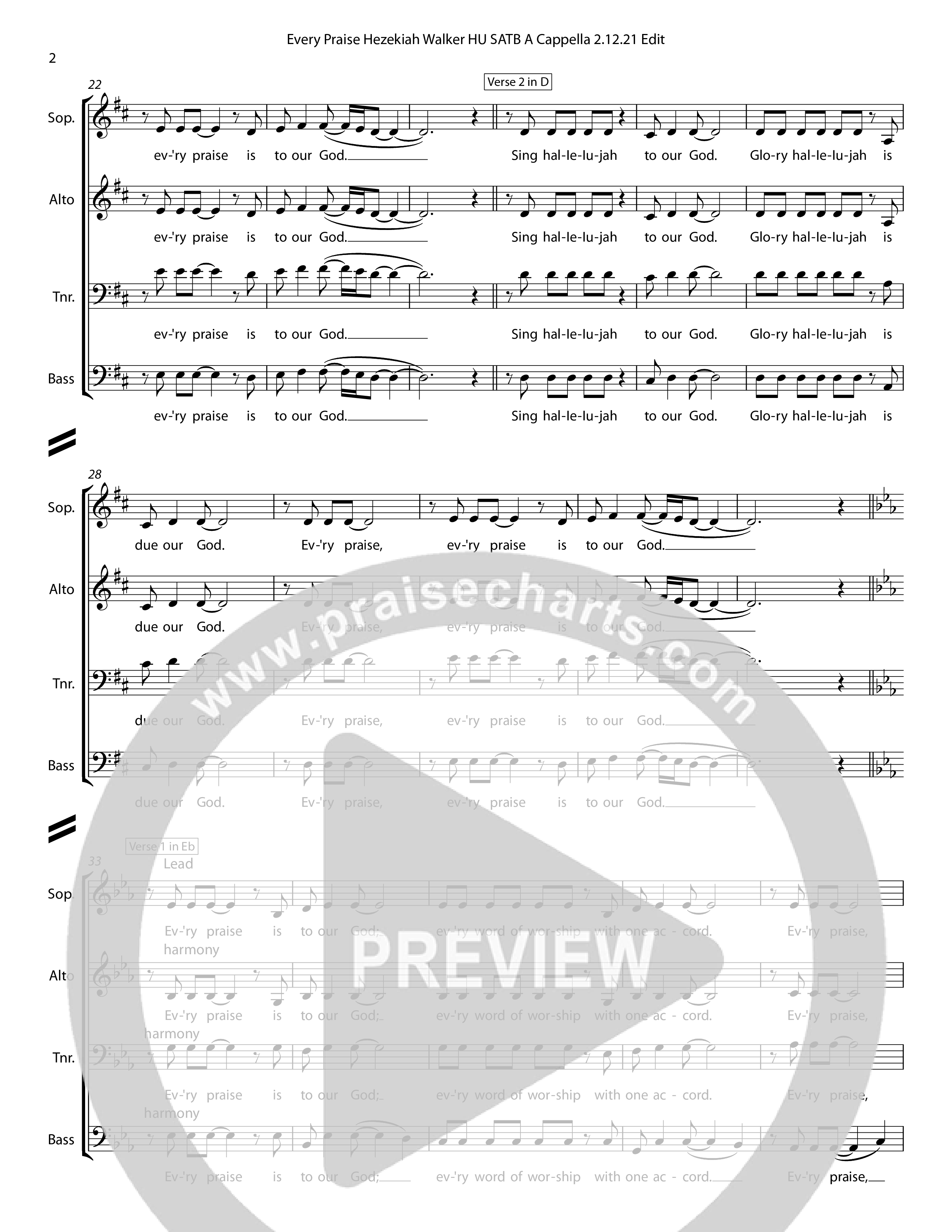 Every Praise Choir Sheet (Chris Hansen)