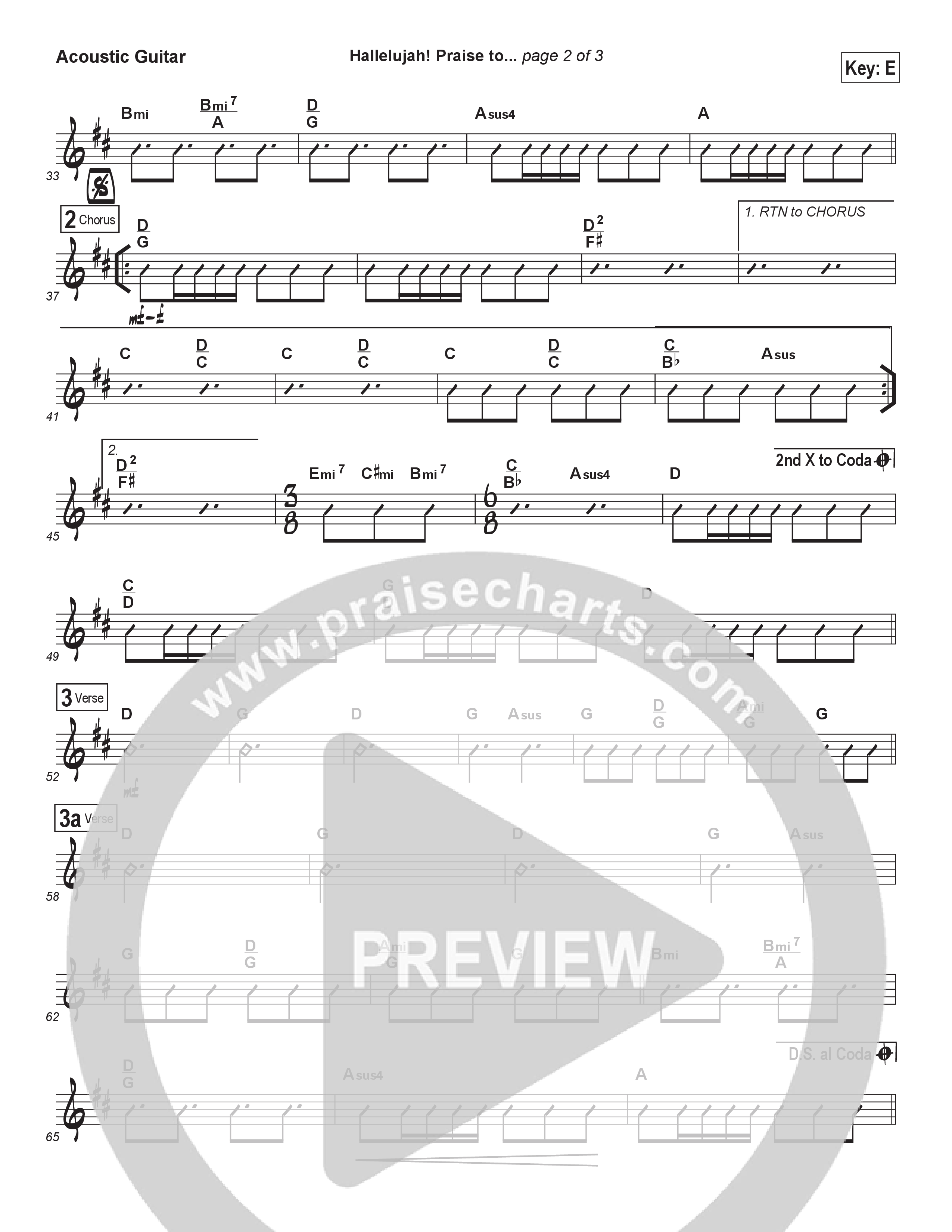 Hallelujah Praise To The Great I Am (Choral Anthem SATB) Acoustic Guitar (Brad Henderson)