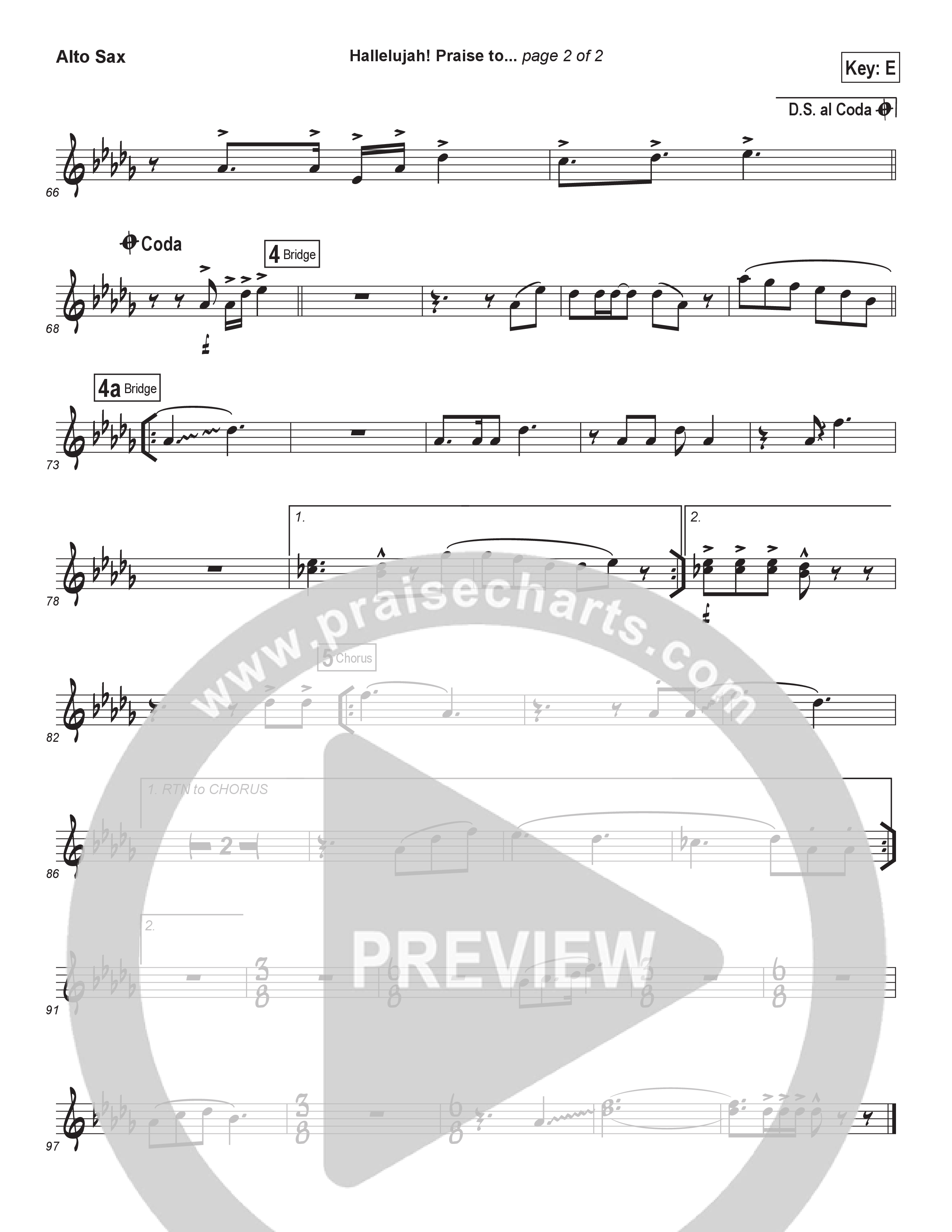 Hallelujah Praise To The Great I Am (Choral Anthem SATB) Alto Sax (Brad Henderson)