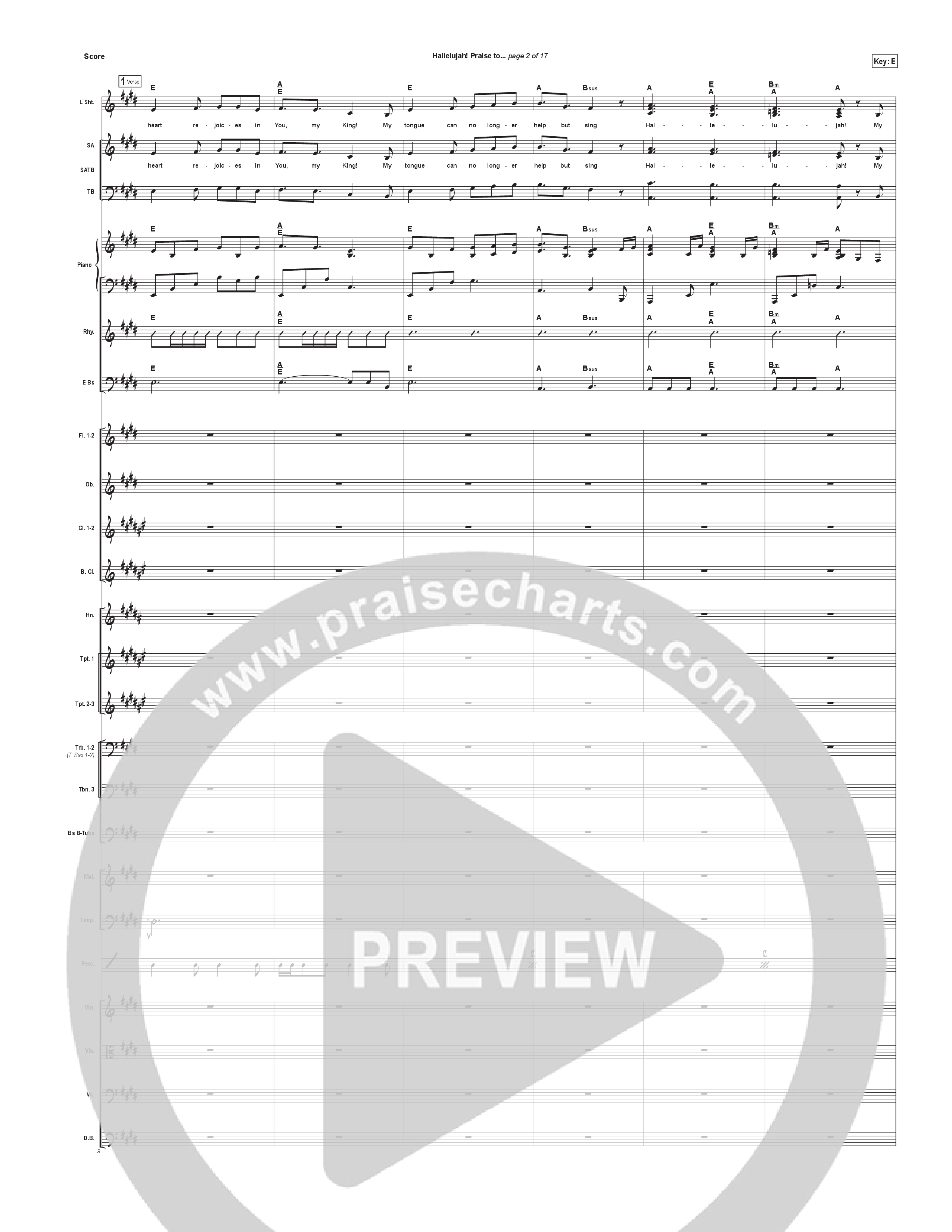 Hallelujah Praise To The Great I Am (Choral Anthem SATB) Conductor's Score (Brad Henderson)
