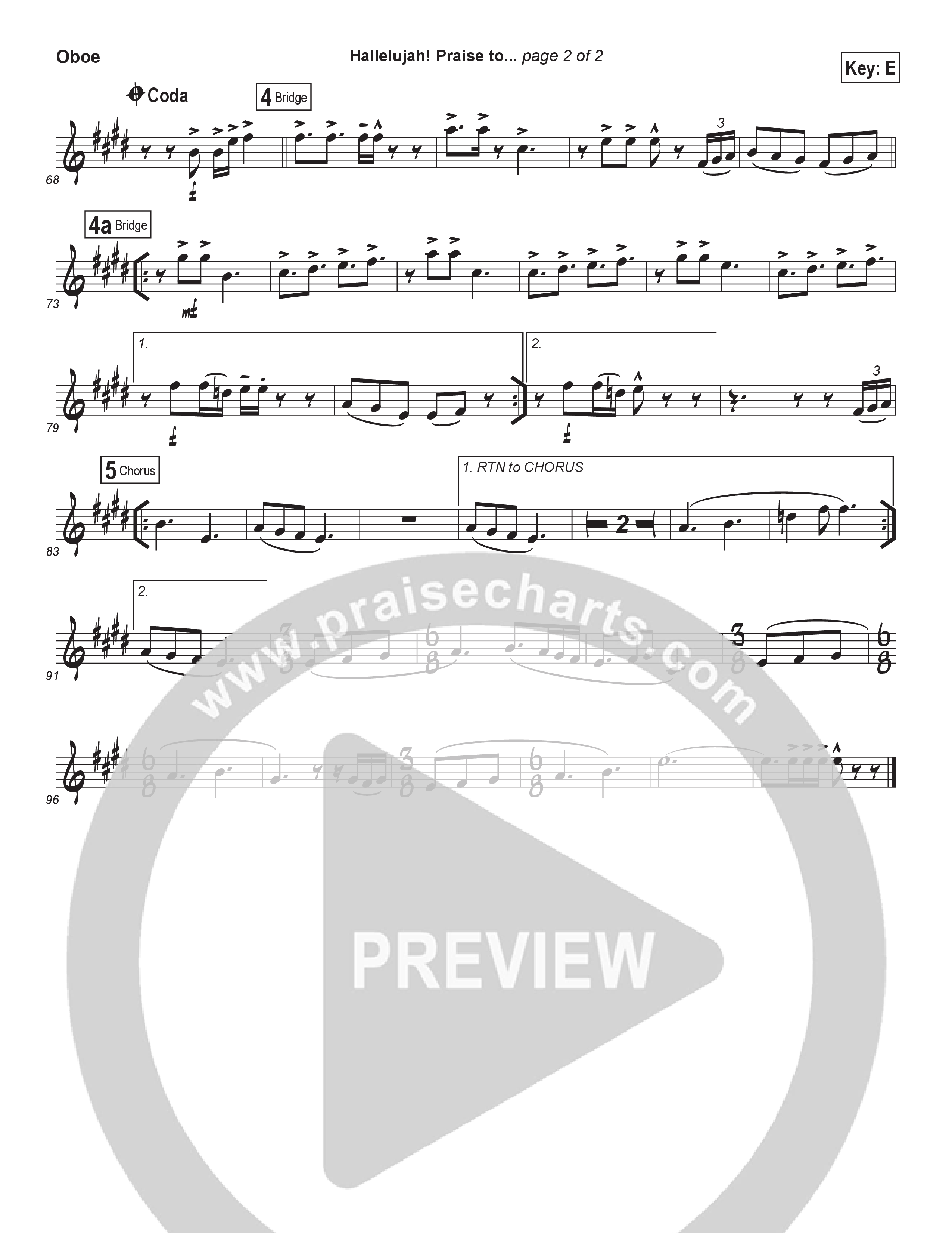 Hallelujah Praise To The Great I Am (Choral Anthem SATB) Oboe (Brad Henderson)