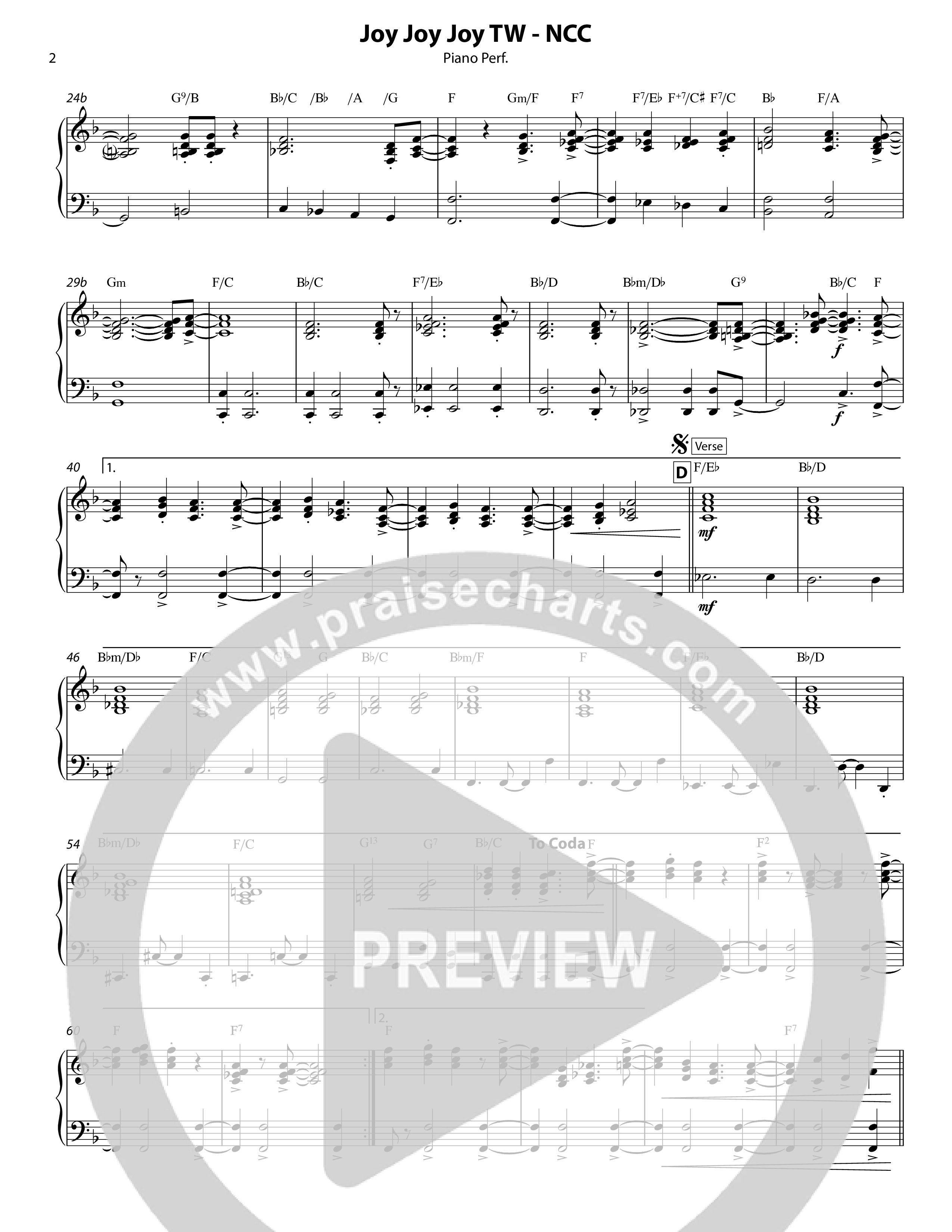 Joy Joy Joy (3 Piece Brass) Piano Sheet (Chris Hansen)