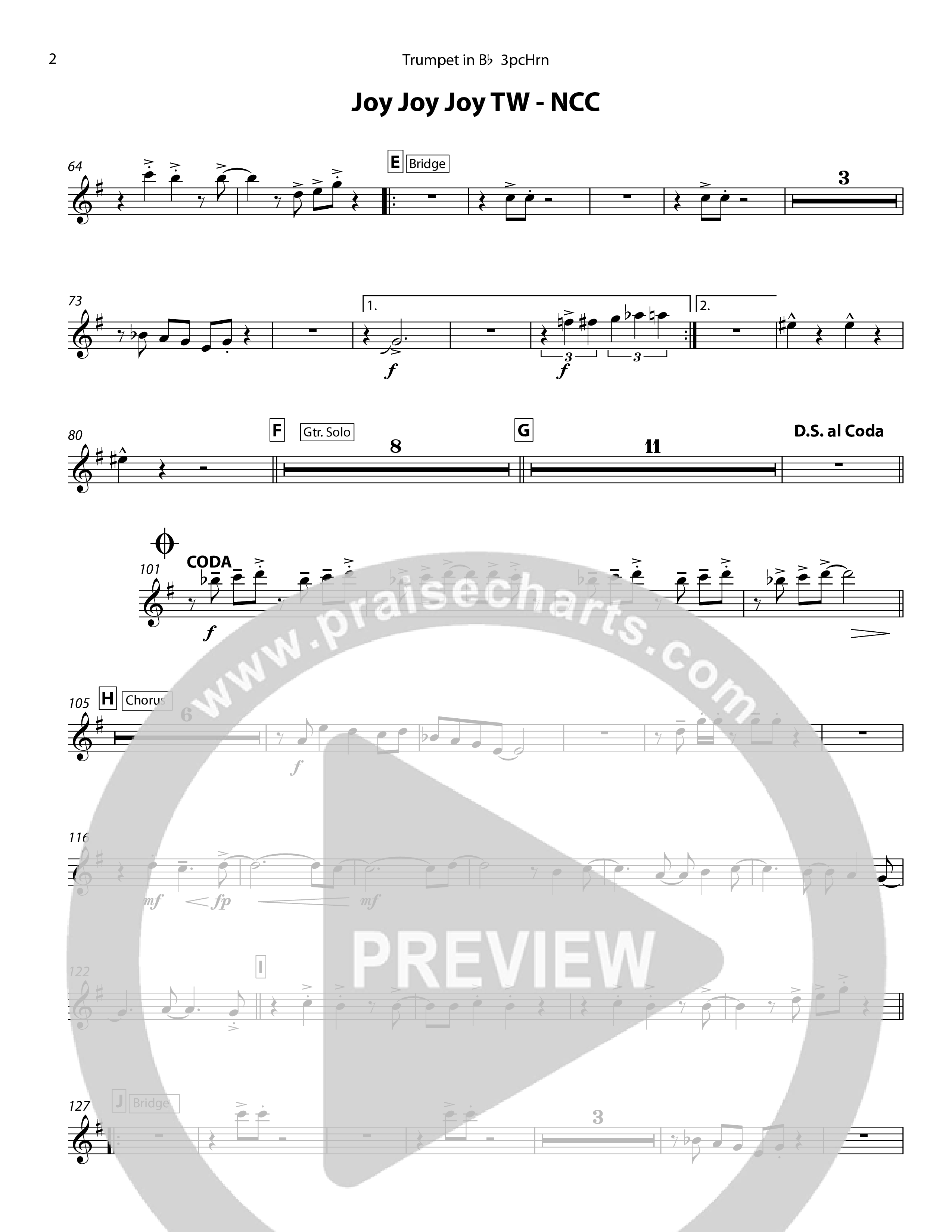 Joy Joy Joy (3 Piece Brass) Trumpet (Chris Hansen)