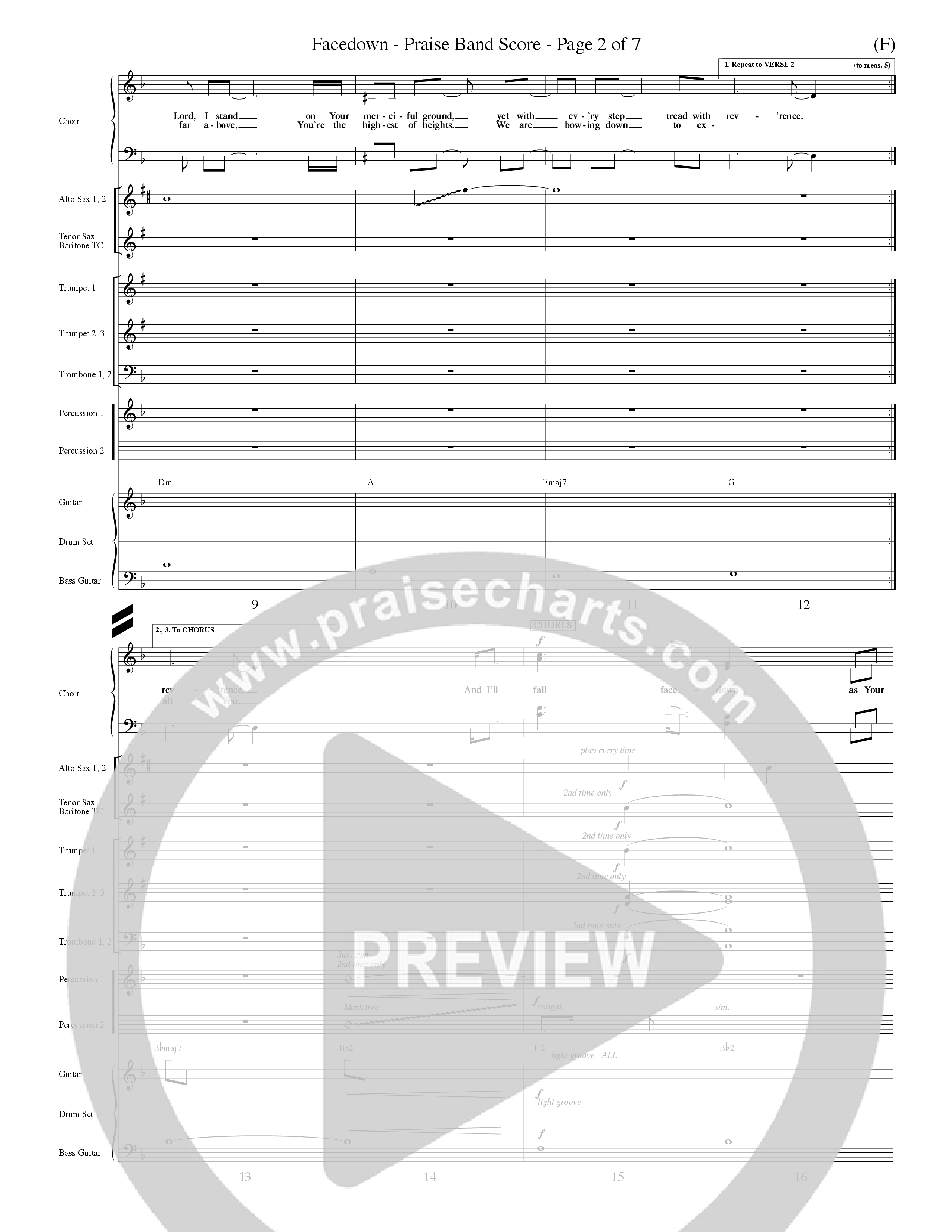 Facedown (Choral Anthem SATB) Conductor's Score (Word Music Choral / Orch. Dave Williamson)