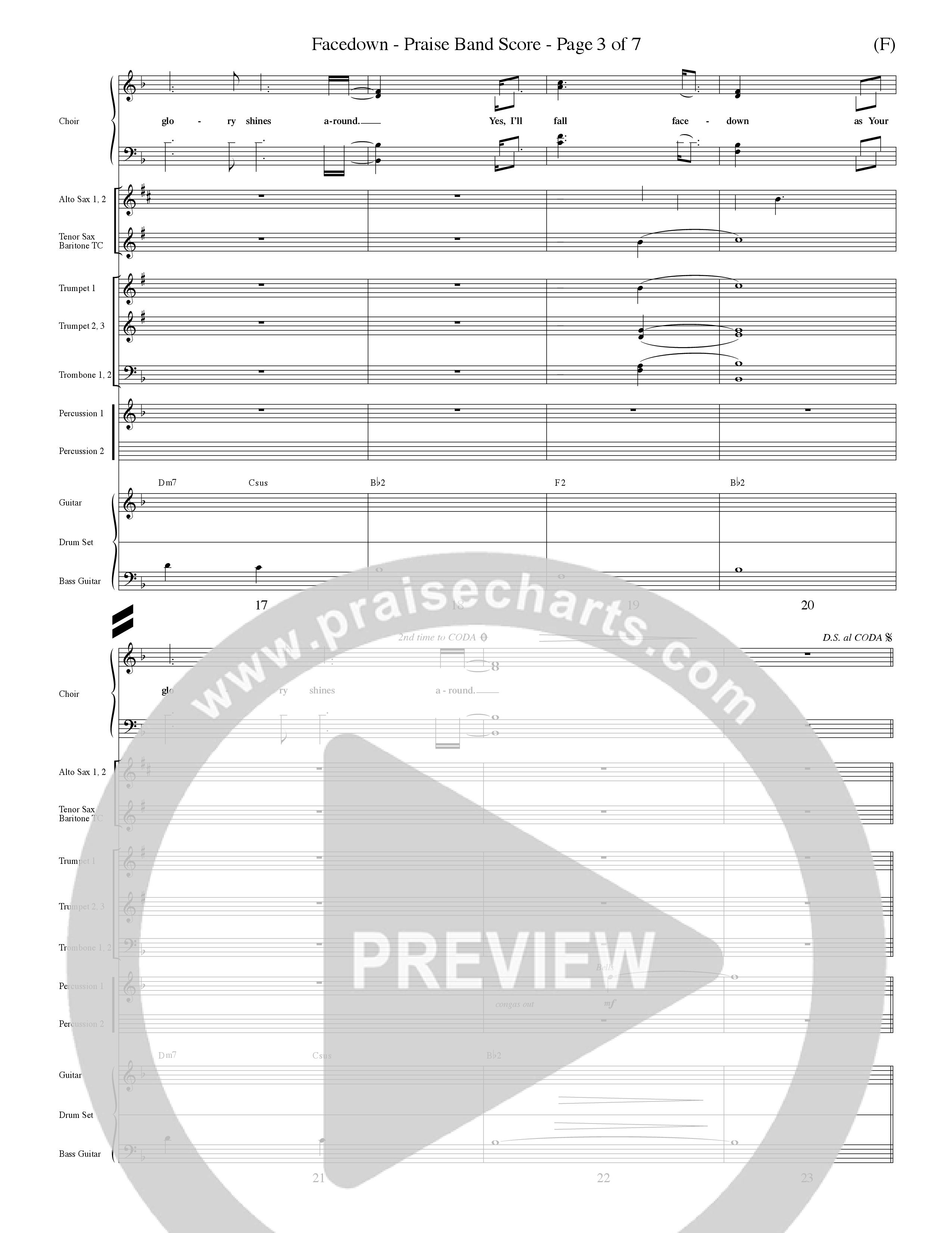 Facedown (Choral Anthem SATB) Conductor's Score (Word Music Choral / Orch. Dave Williamson)