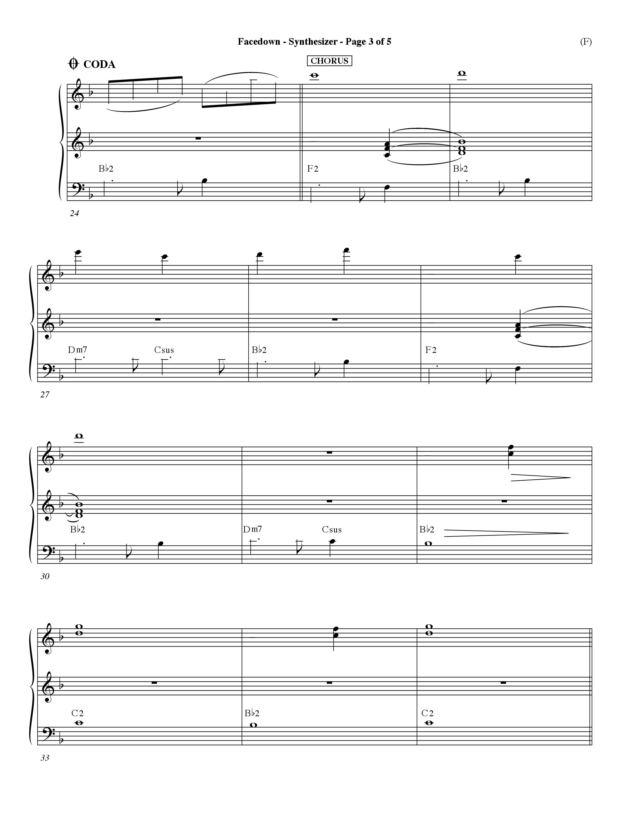 Facedown (Choral Anthem SATB) Synth (Word Music Choral / Orch. Dave Williamson)