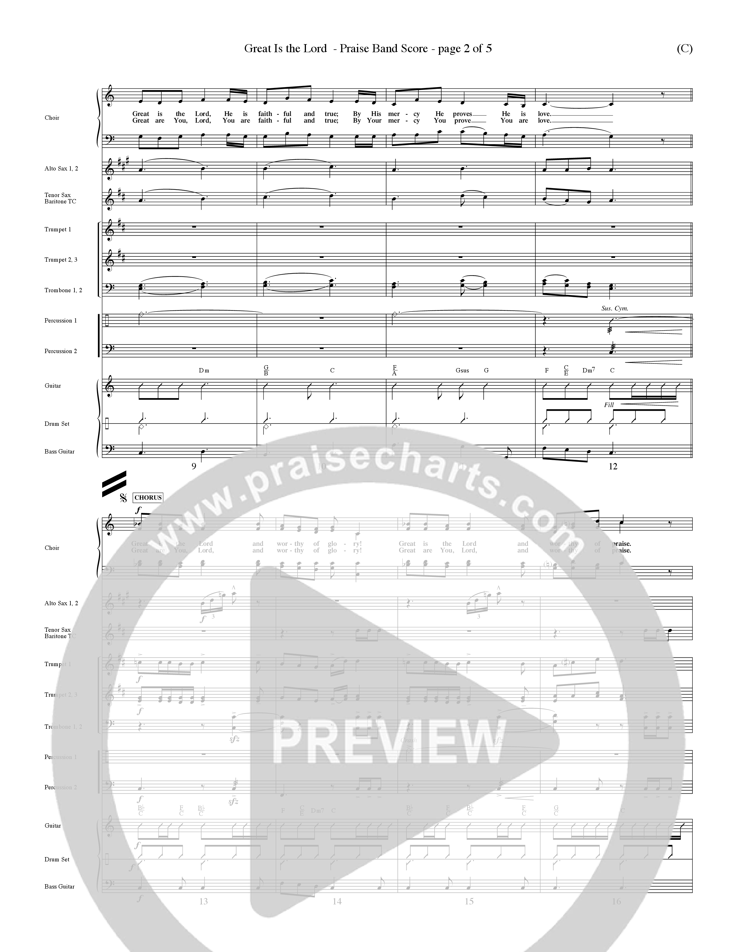 Great Is the Lord (Choral Anthem SATB) Conductor's Score (Word Music Choral / Orch. Lee Poquette / Orch. Wayne Yankie)