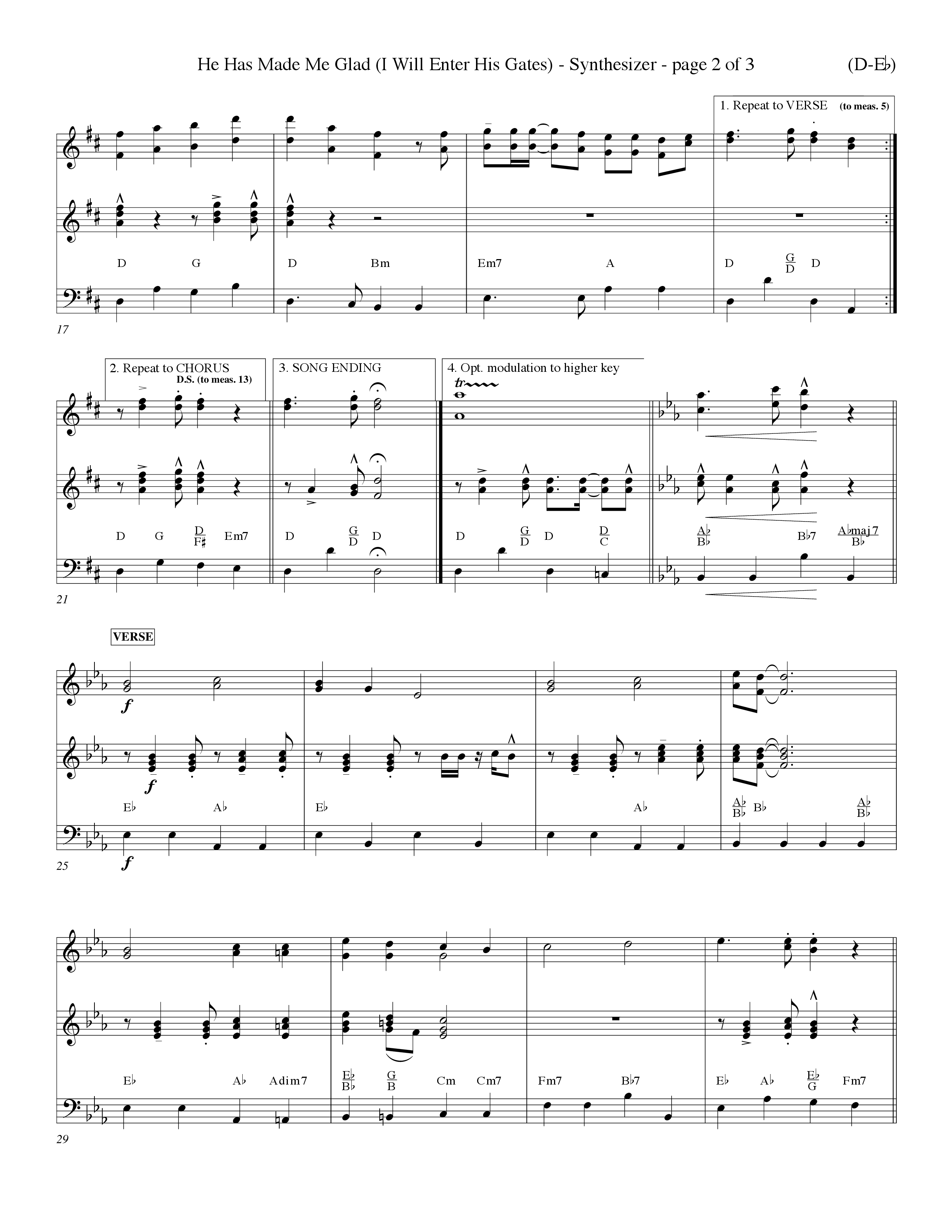 He Has Made Me Glad (Choral Anthem SATB) Synth (Word Music Choral / Orch. Ken Barker / Orch. Wayne Yankie)