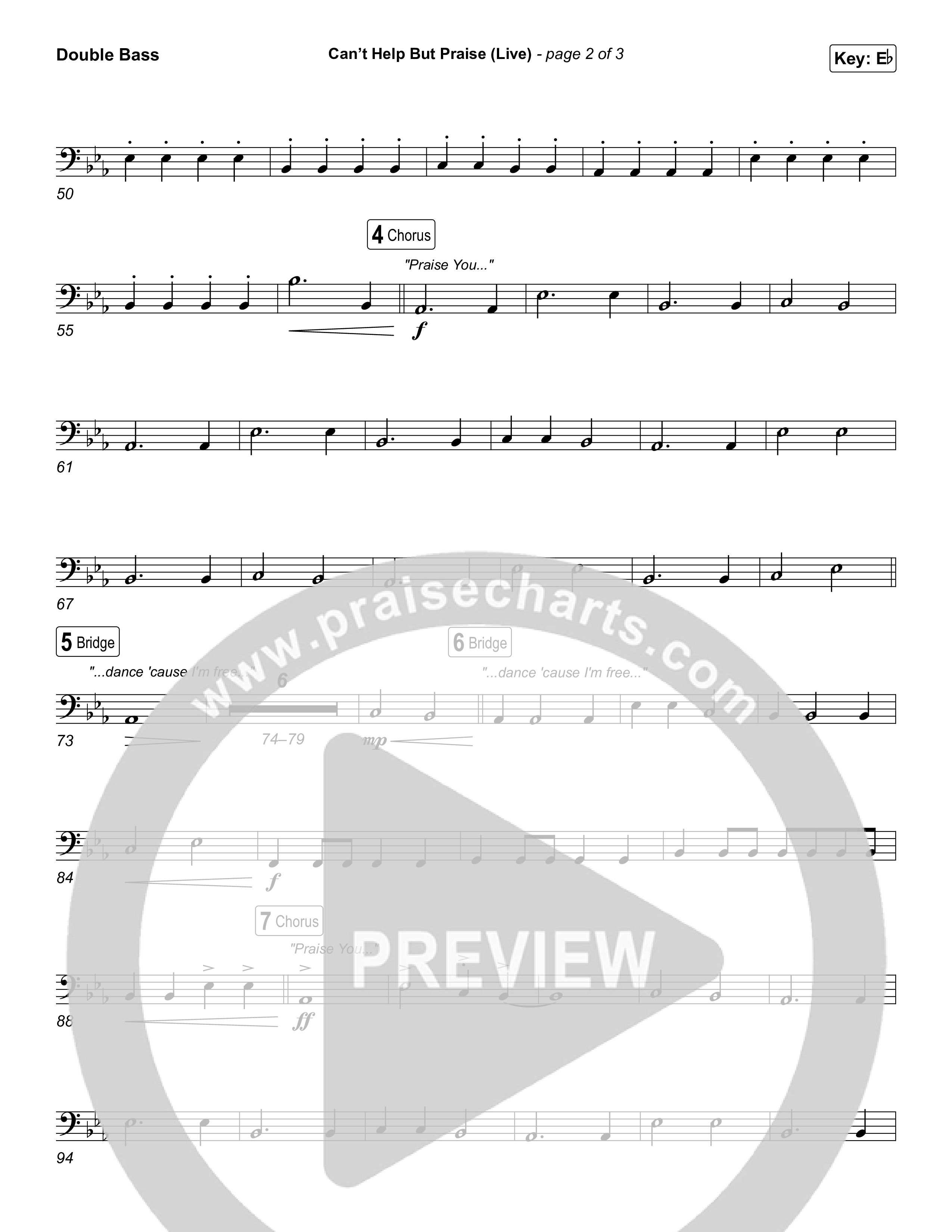 Can't Help But Praise (Live) String Bass (Jordan Colle)