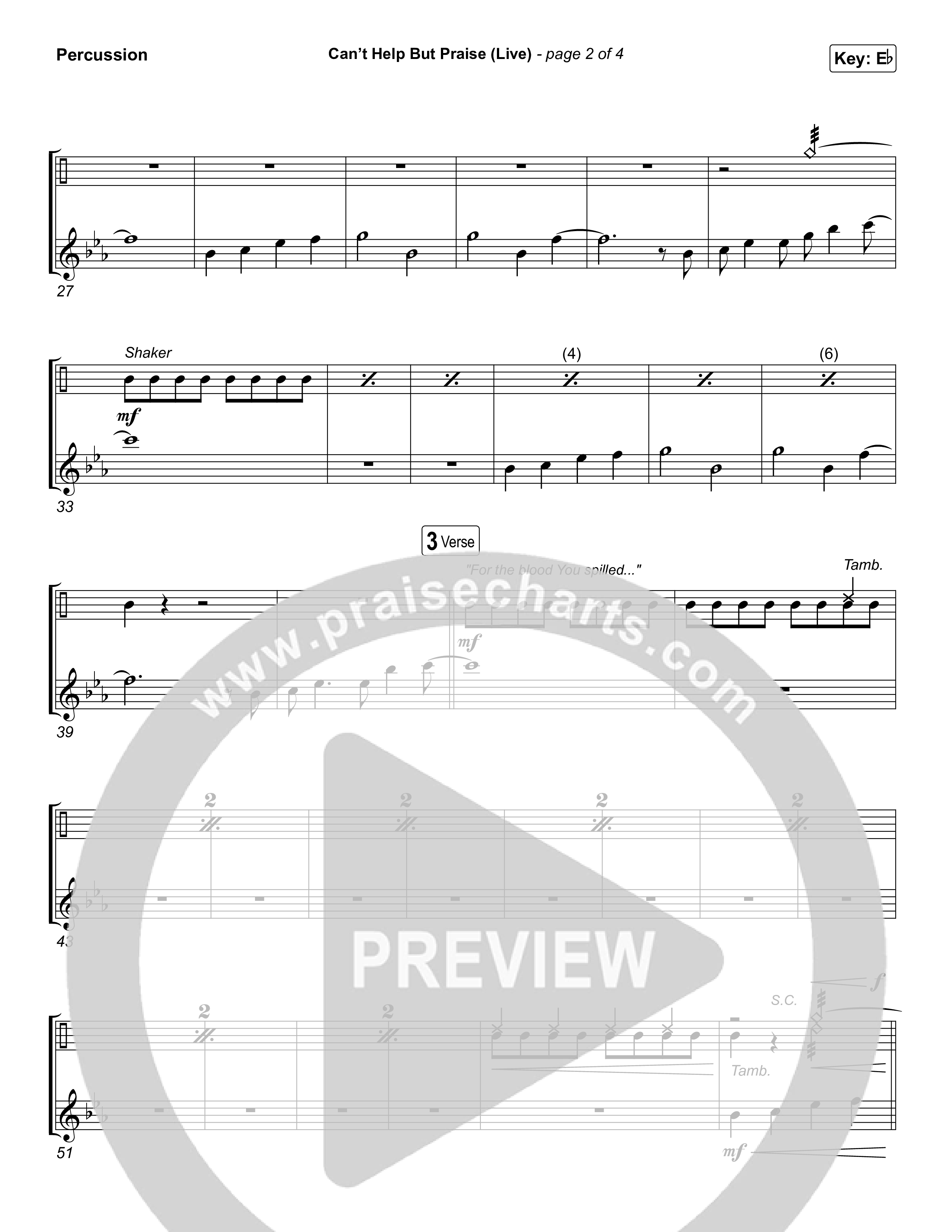 Can't Help But Praise (Live) Percussion (Jordan Colle)