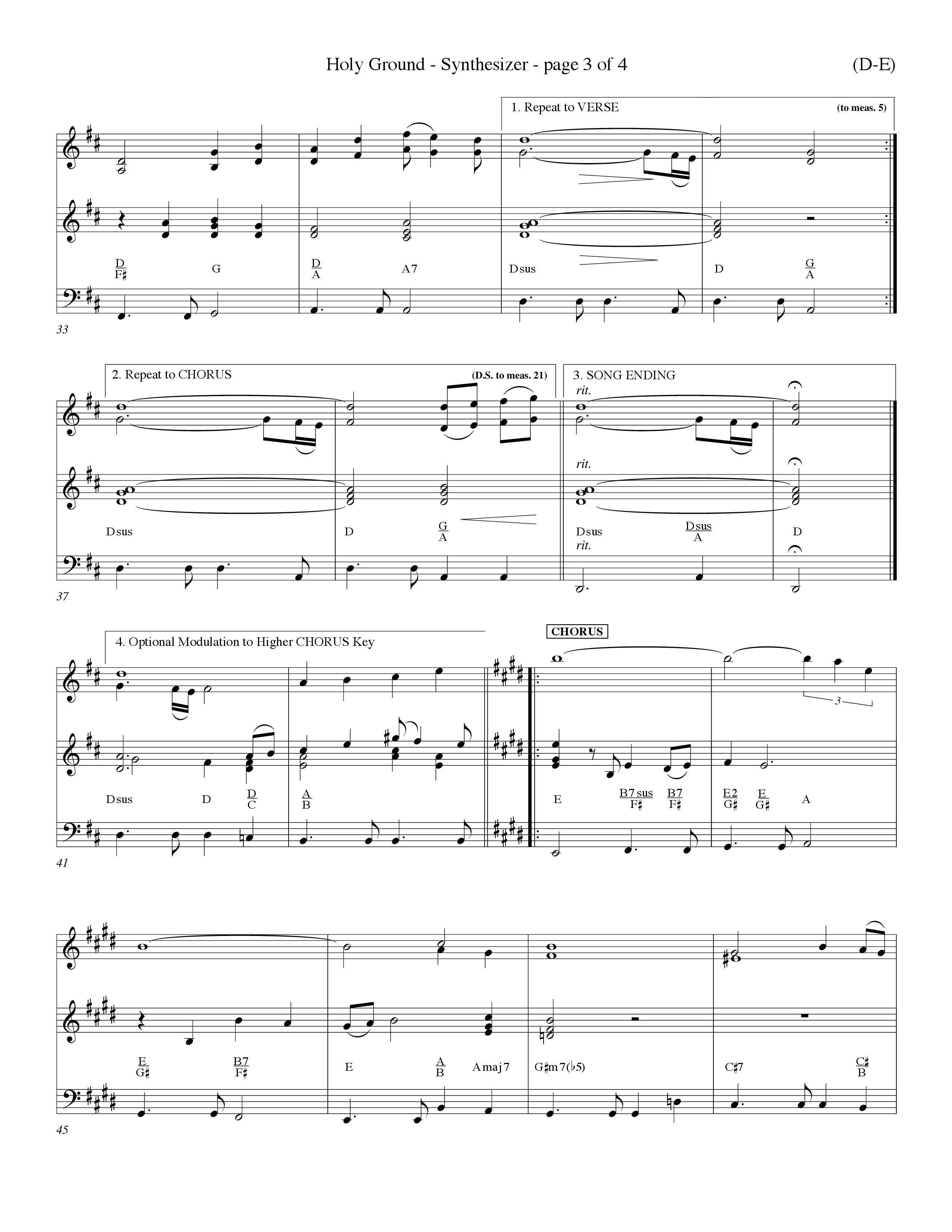 Holy Ground (Choral Anthem SATB) Synth (Word Music Choral / Orch. Don Hart / Orch. Wayne Yankie)
