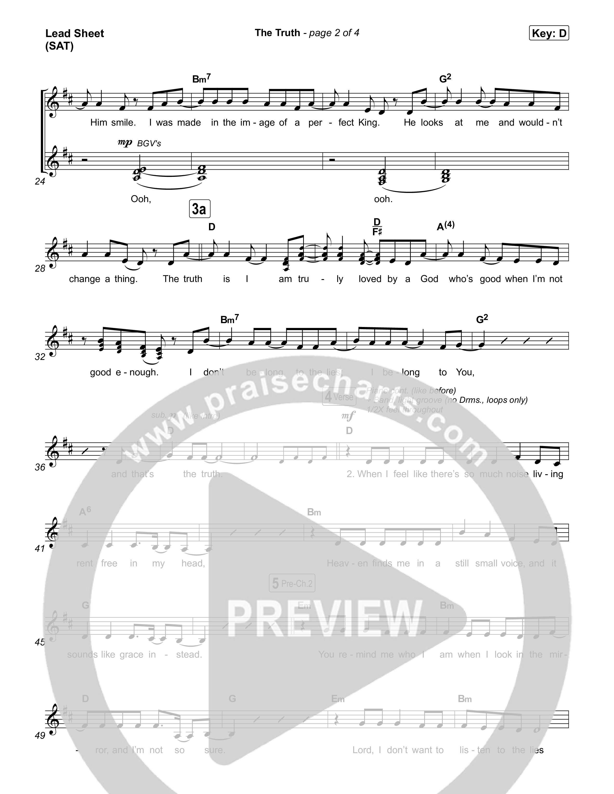 The Truth Lead Sheet (SAT) (Megan Woods)