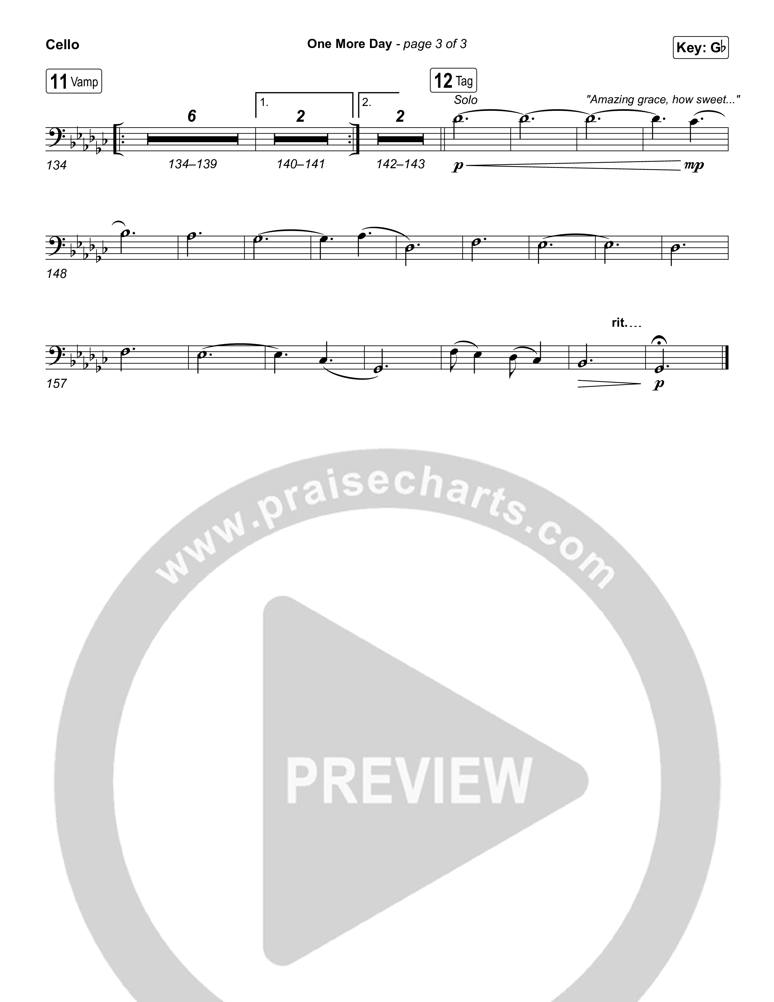 One More Day Cello (Sons Of Sunday)