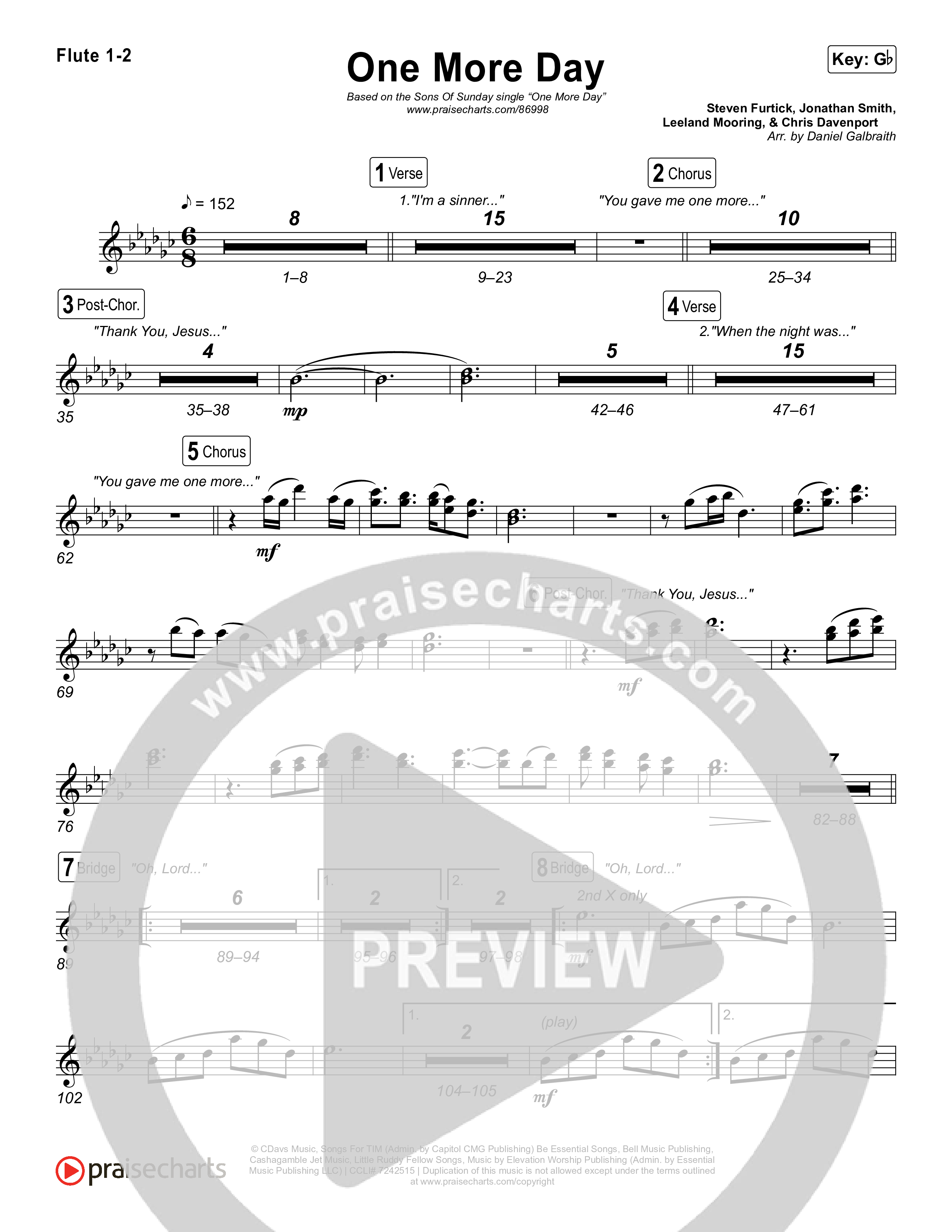 One More Day Flute 1,2 (Sons Of Sunday)