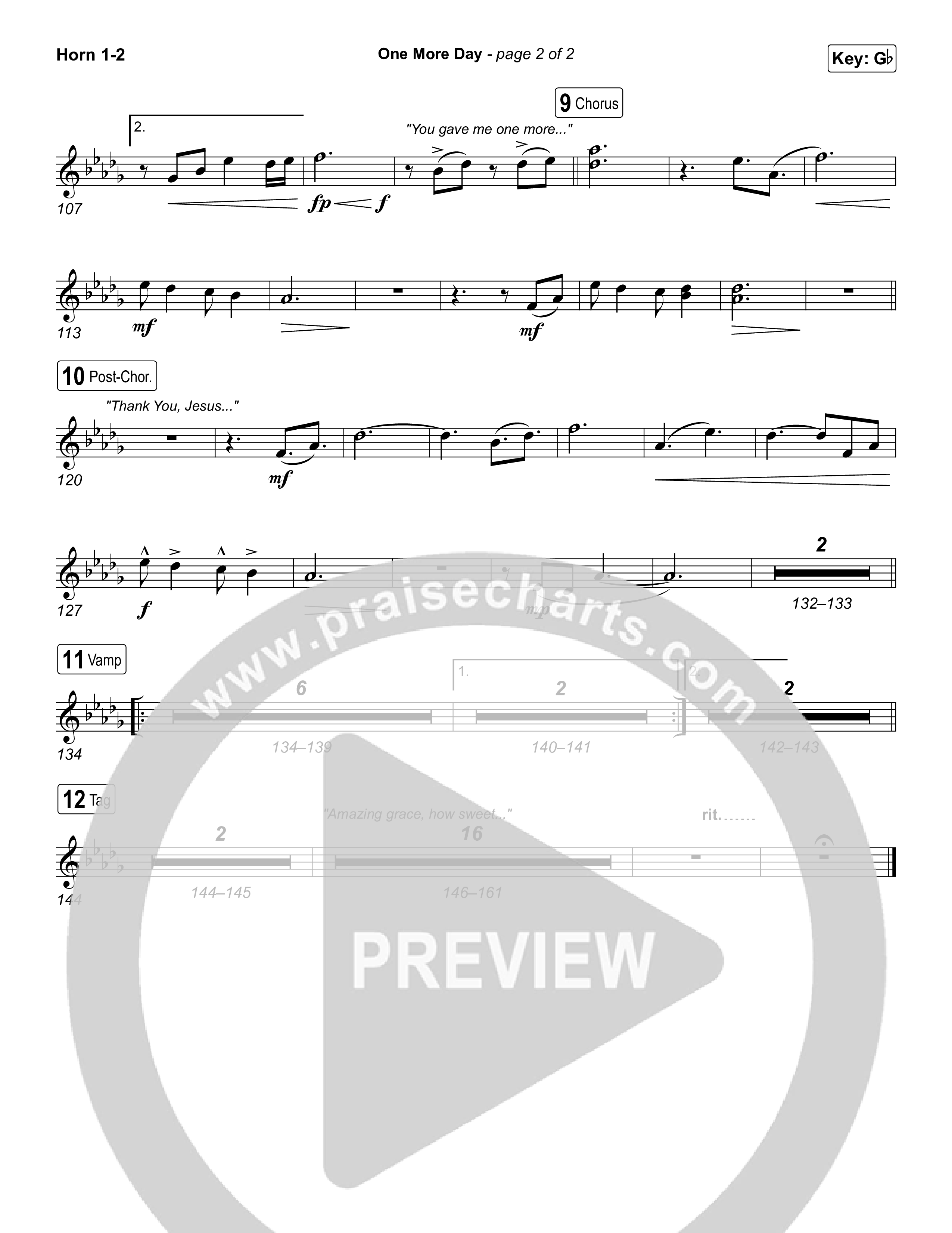 One More Day French Horn 1,2 (Sons Of Sunday)