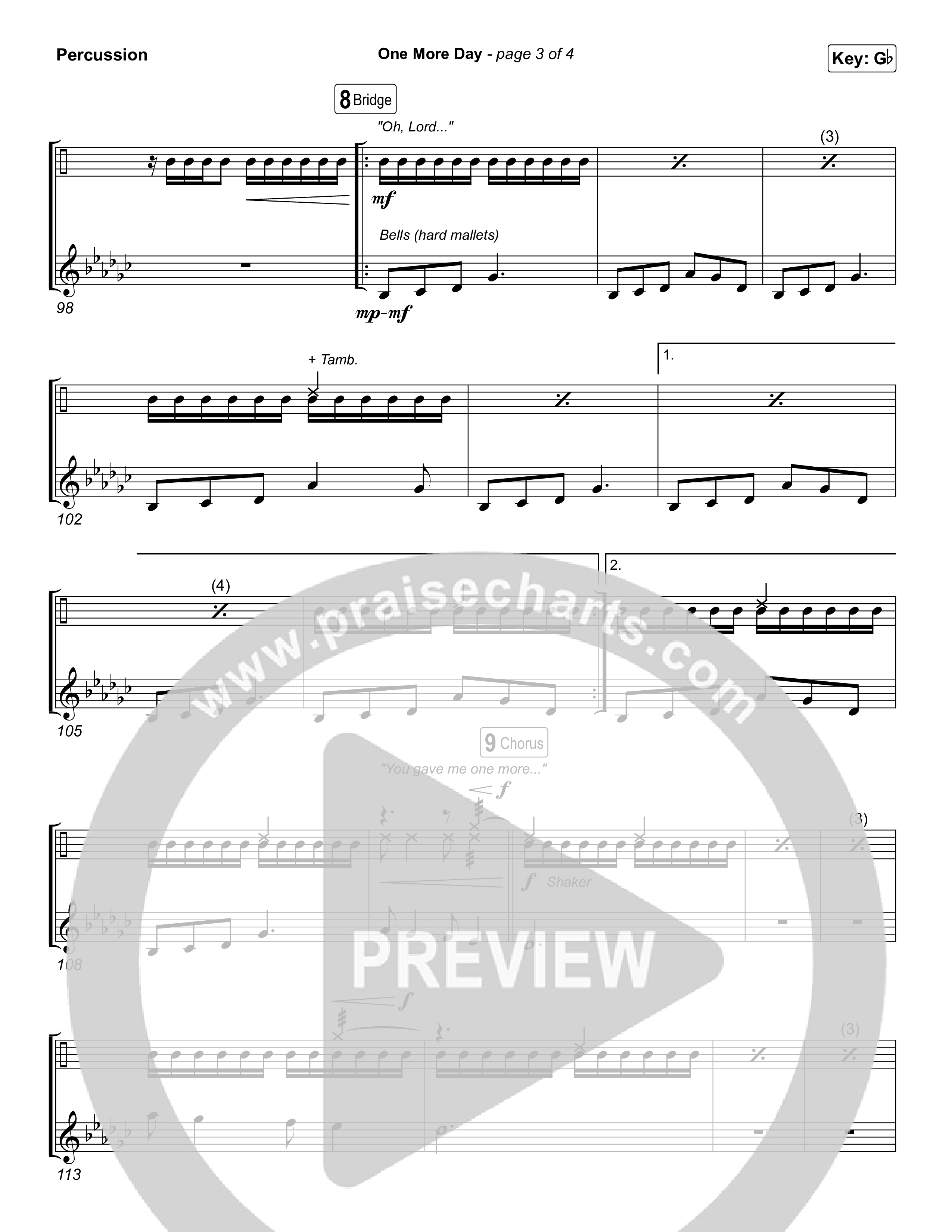 One More Day Percussion (Sons Of Sunday)