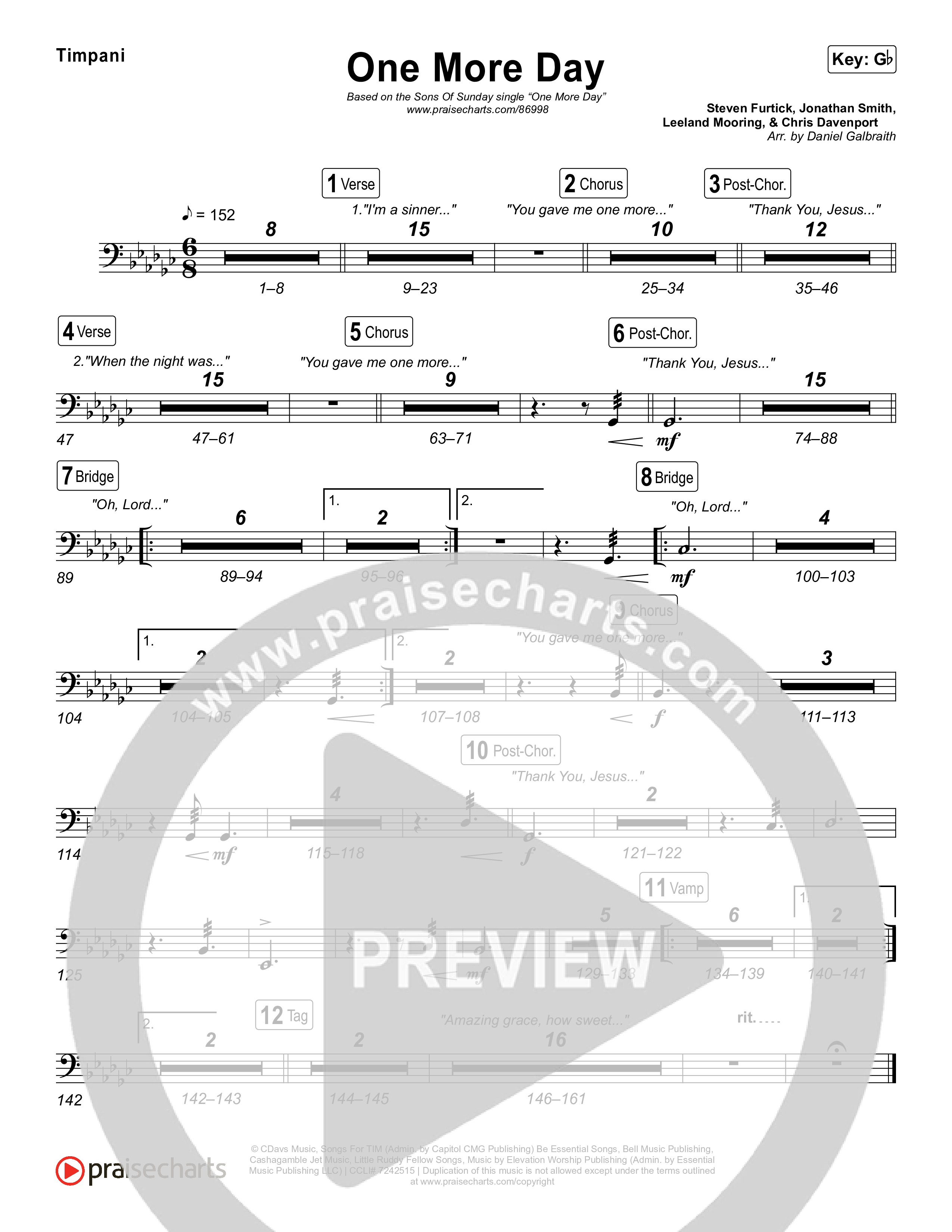 One More Day Timpani (Sons Of Sunday)