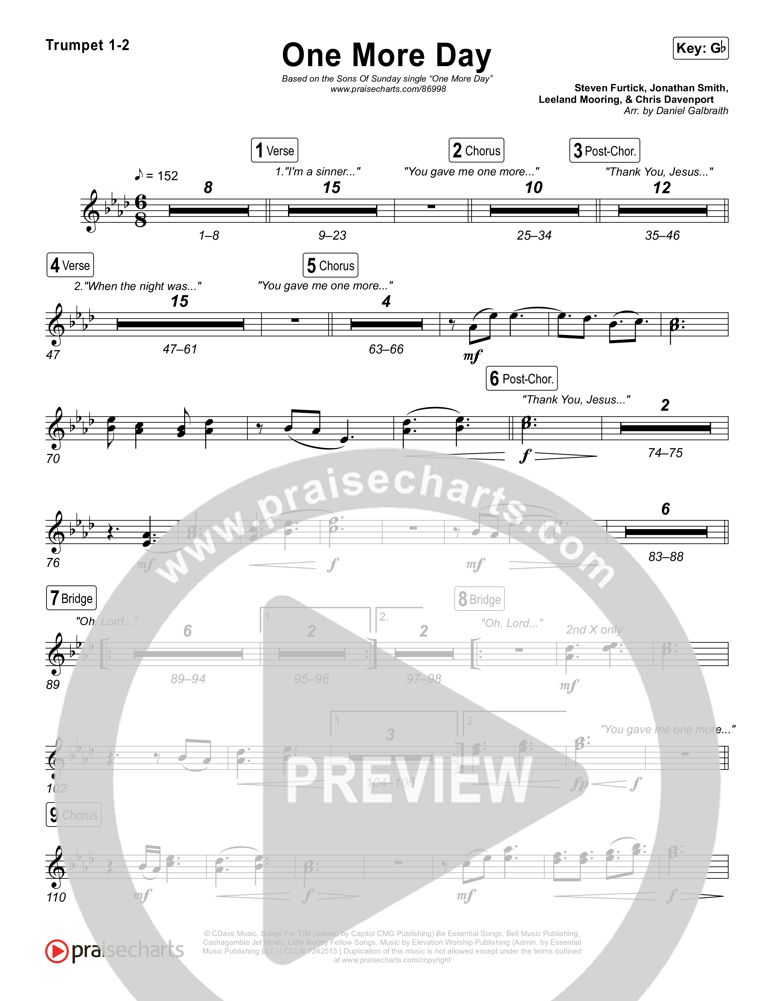 One More Day Trumpet 1,2 (Sons Of Sunday)