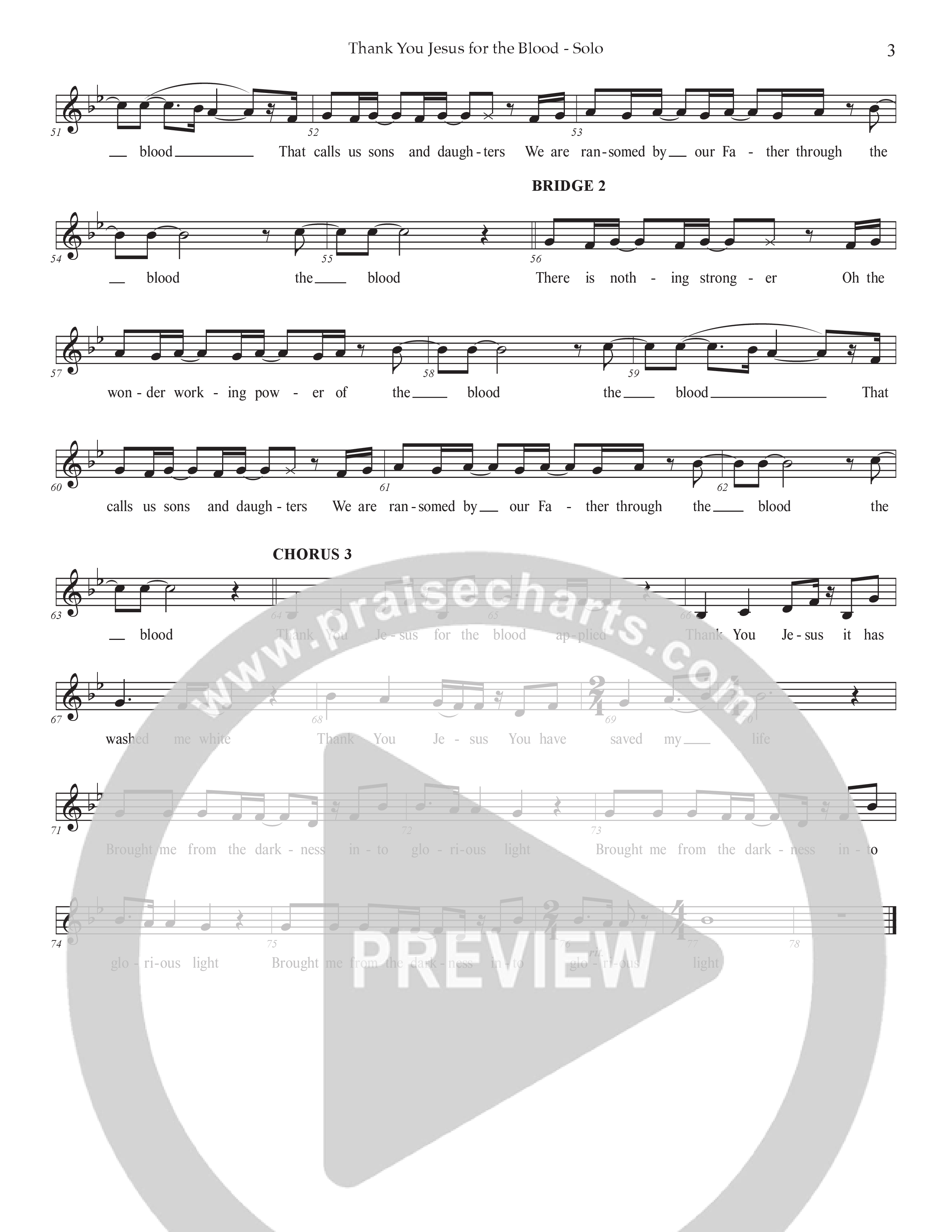 Thank You Jesus For The Blood (Choral Anthem SATB) Vocal Solo (Prestonwood Worship / Arr. Jonathan Walker)