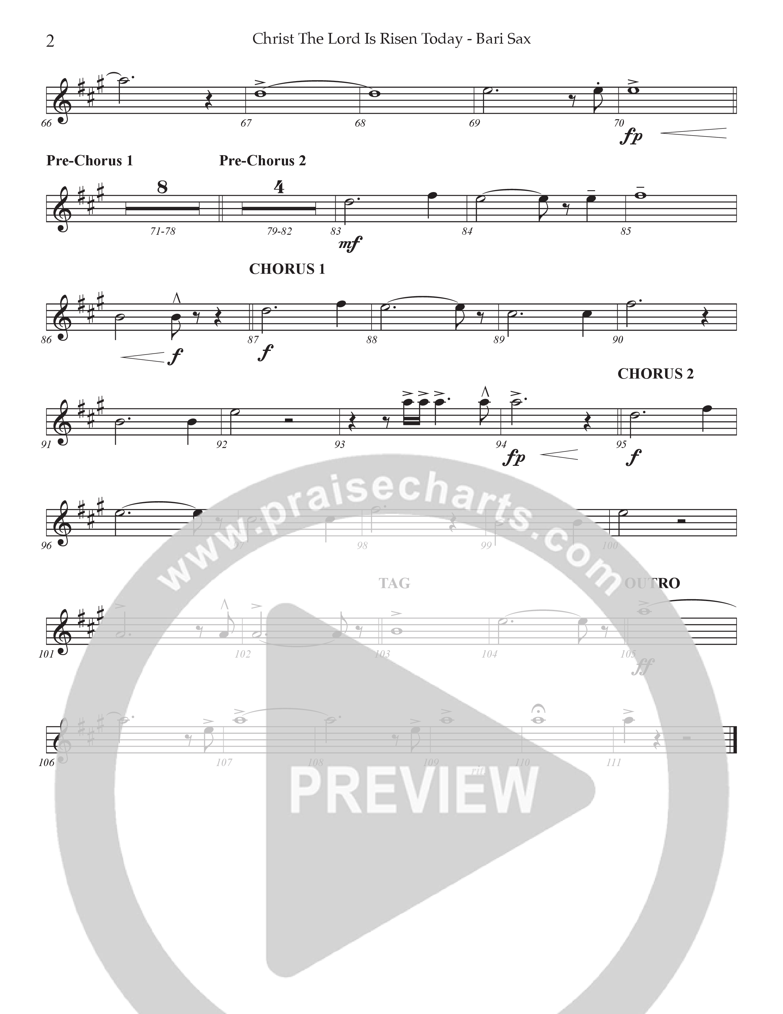 Christ The Lord Is Risen Today / Holy Forever (Choral Anthem SATB) Bari Sax (Prestonwood Worship / Arr. Jonathan Walker)