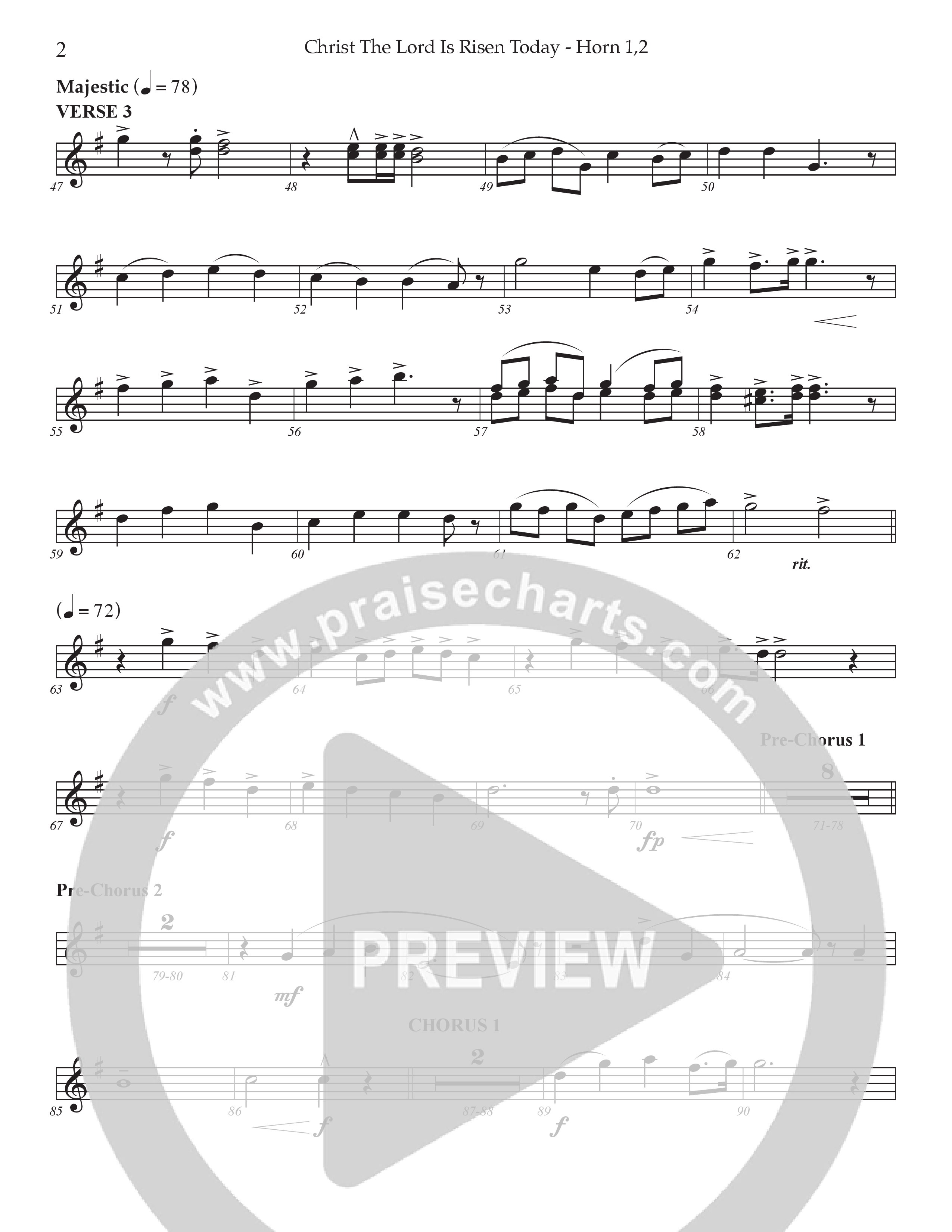 Christ The Lord Is Risen Today / Holy Forever (Choral Anthem SATB) French Horn (Prestonwood Worship / Arr. Jonathan Walker)