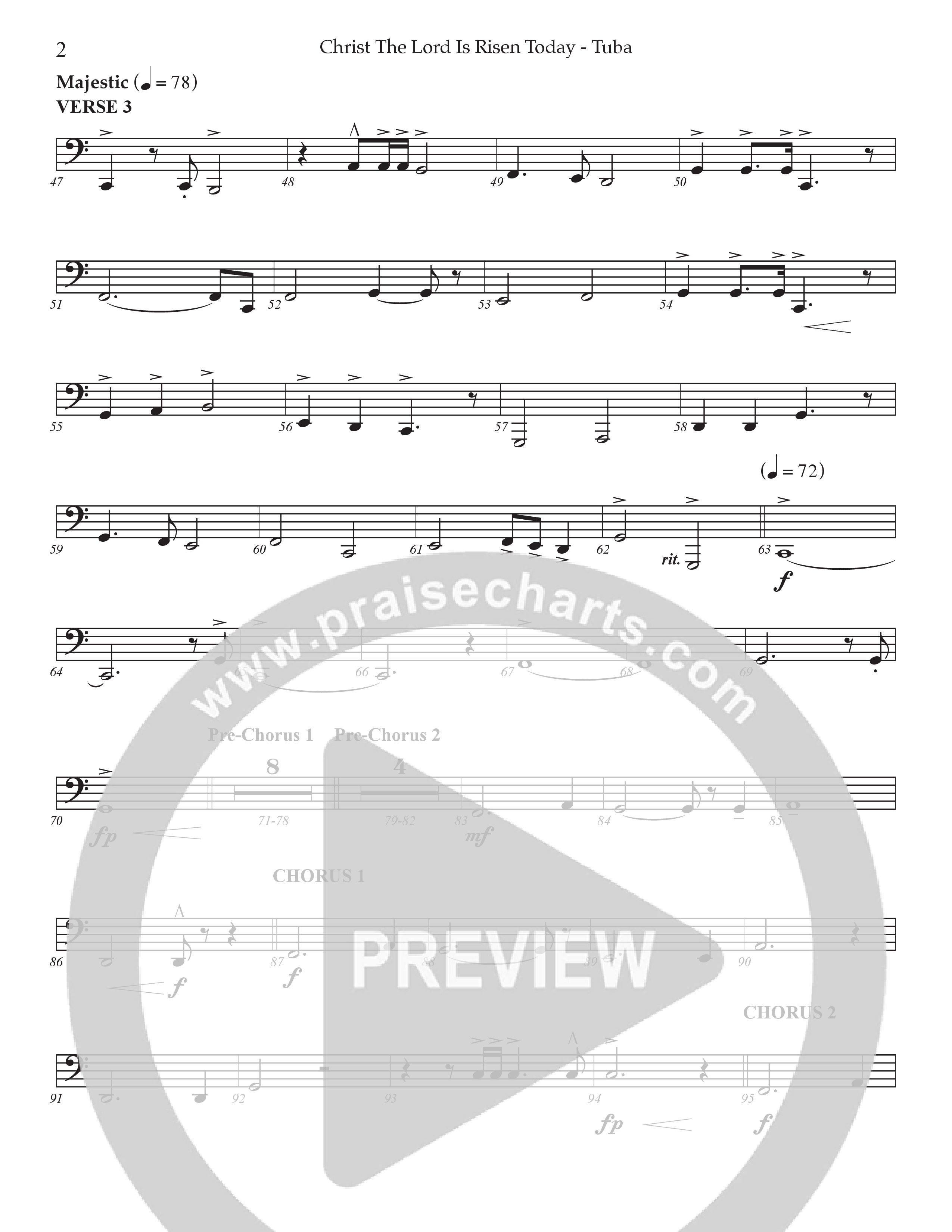Christ The Lord Is Risen Today /  Holy Forever (Choral Anthem SATB) Tuba (Prestonwood Worship / Arr. Jonathan Walker)