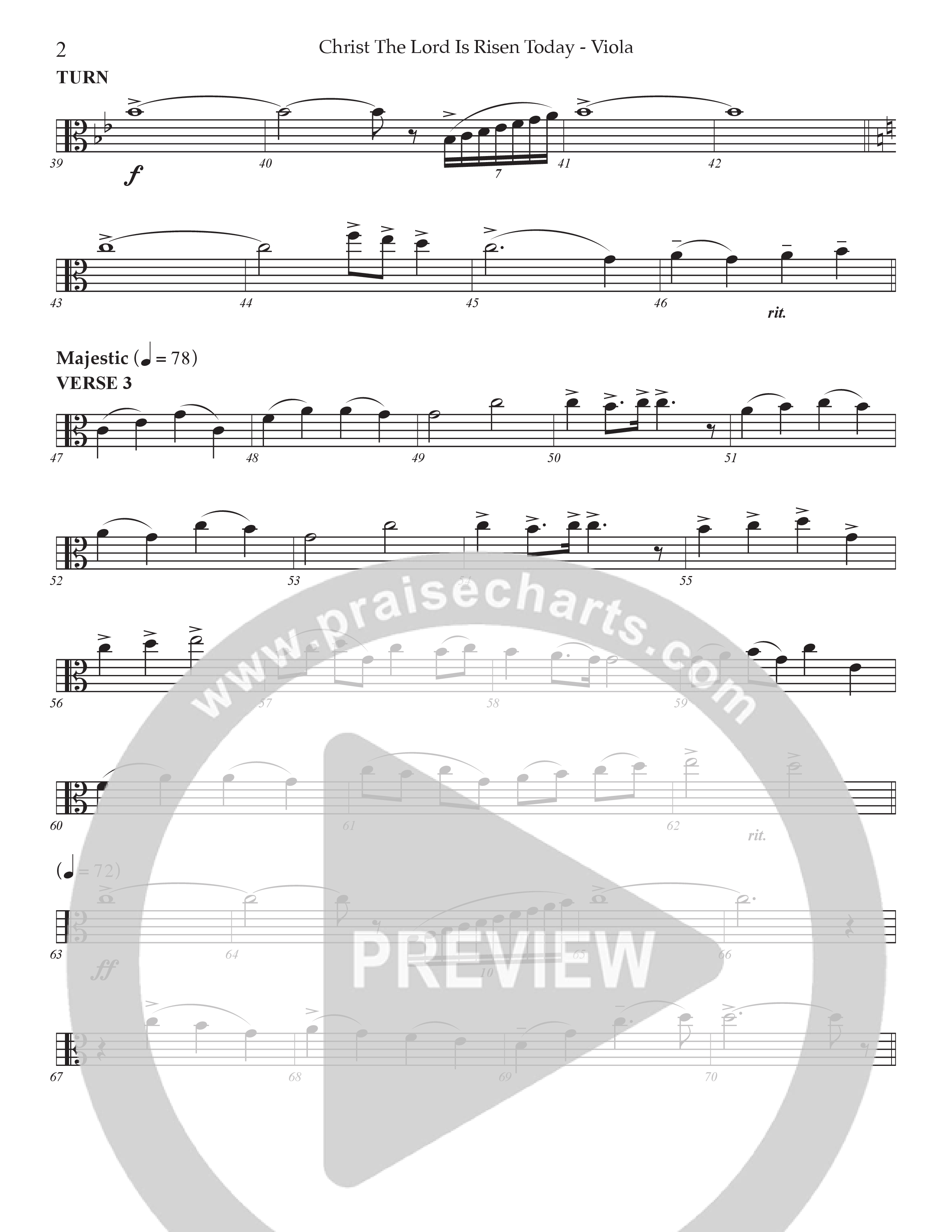 Christ The Lord Is Risen Today / Holy Forever (Choral Anthem SATB) Viola (Prestonwood Worship / Arr. Jonathan Walker)
