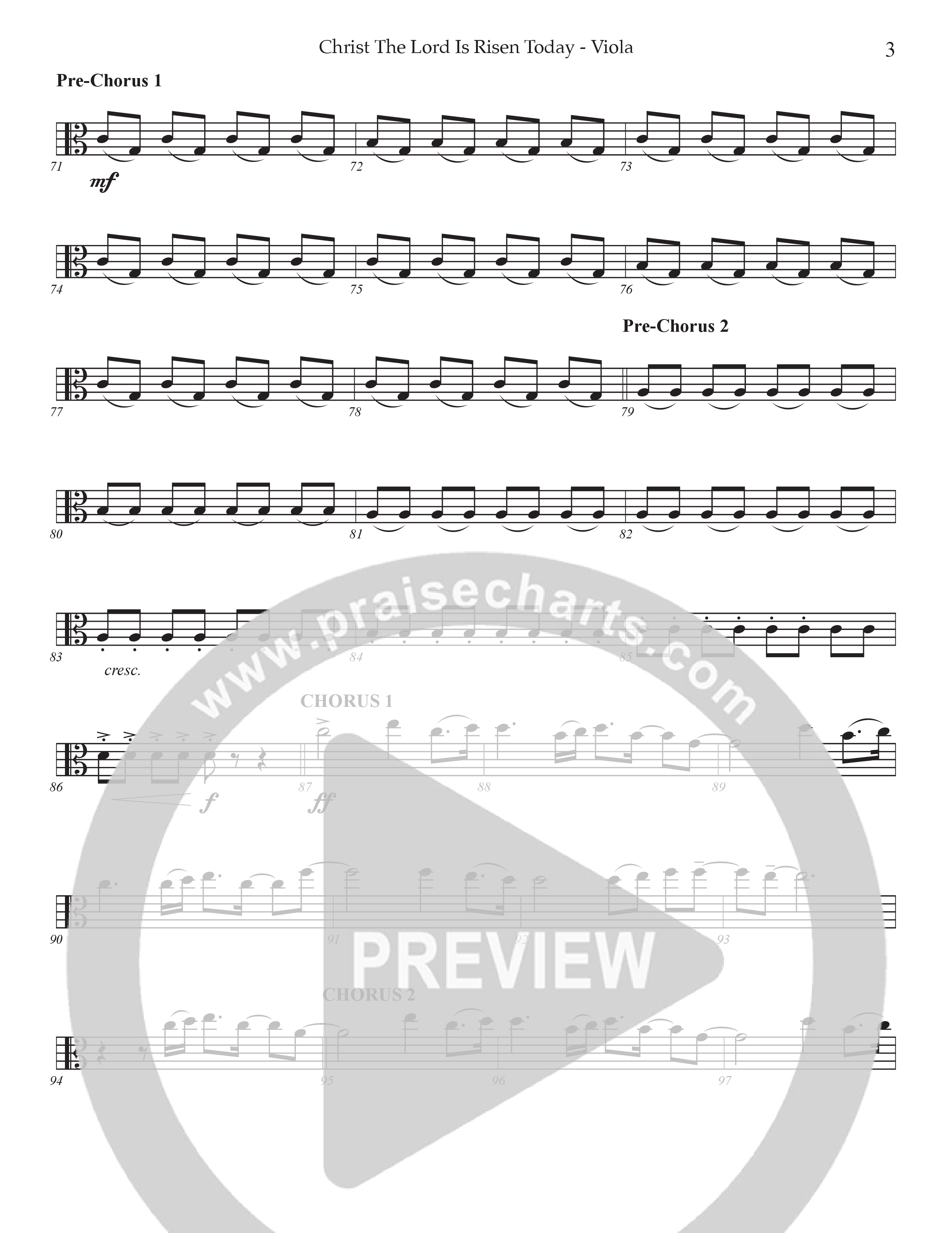 Christ The Lord Is Risen Today / Holy Forever (Choral Anthem SATB) Viola (Prestonwood Worship / Arr. Jonathan Walker)
