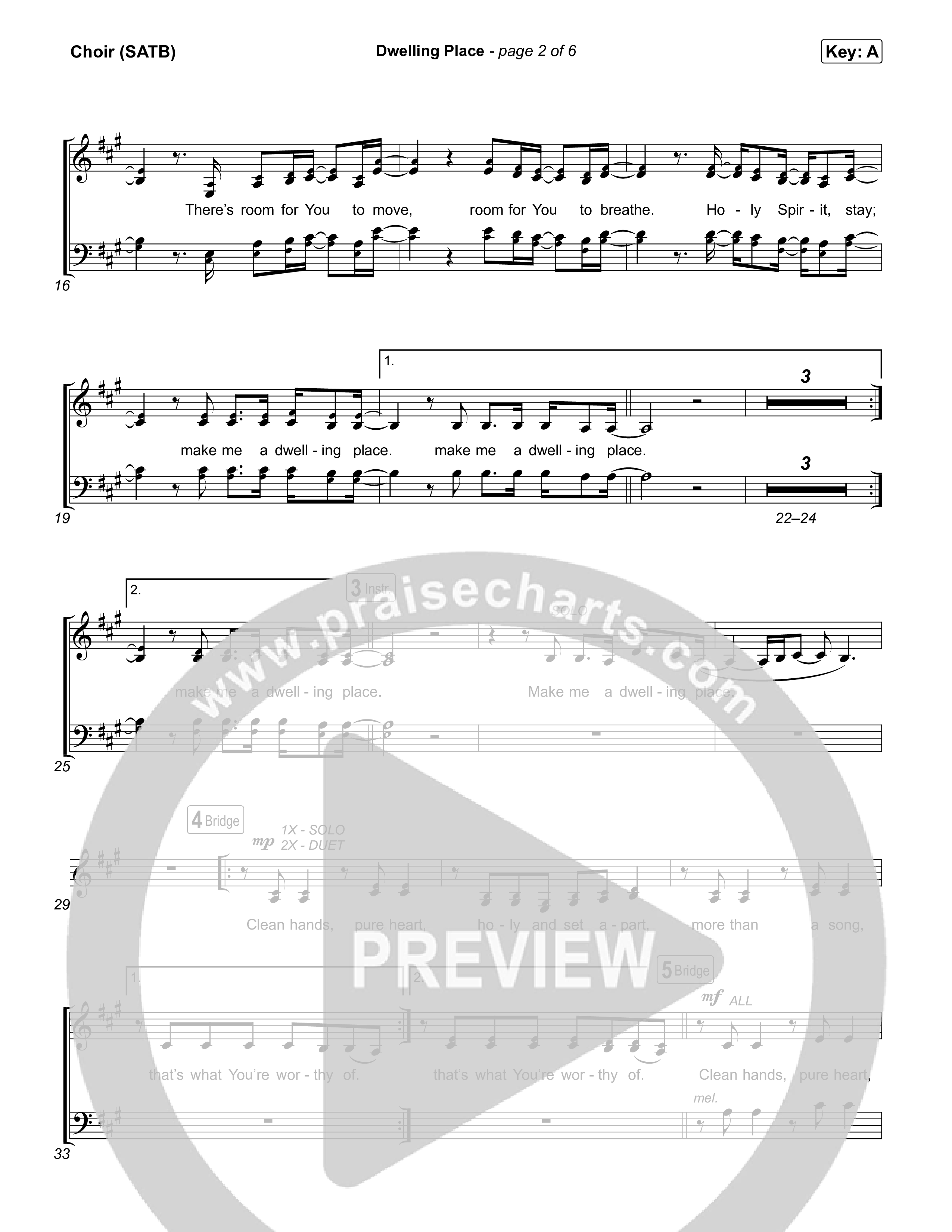 Dwelling Place Choir Sheet (SATB) (The Belonging Co / Mitch Wong / Mia Fieldes)