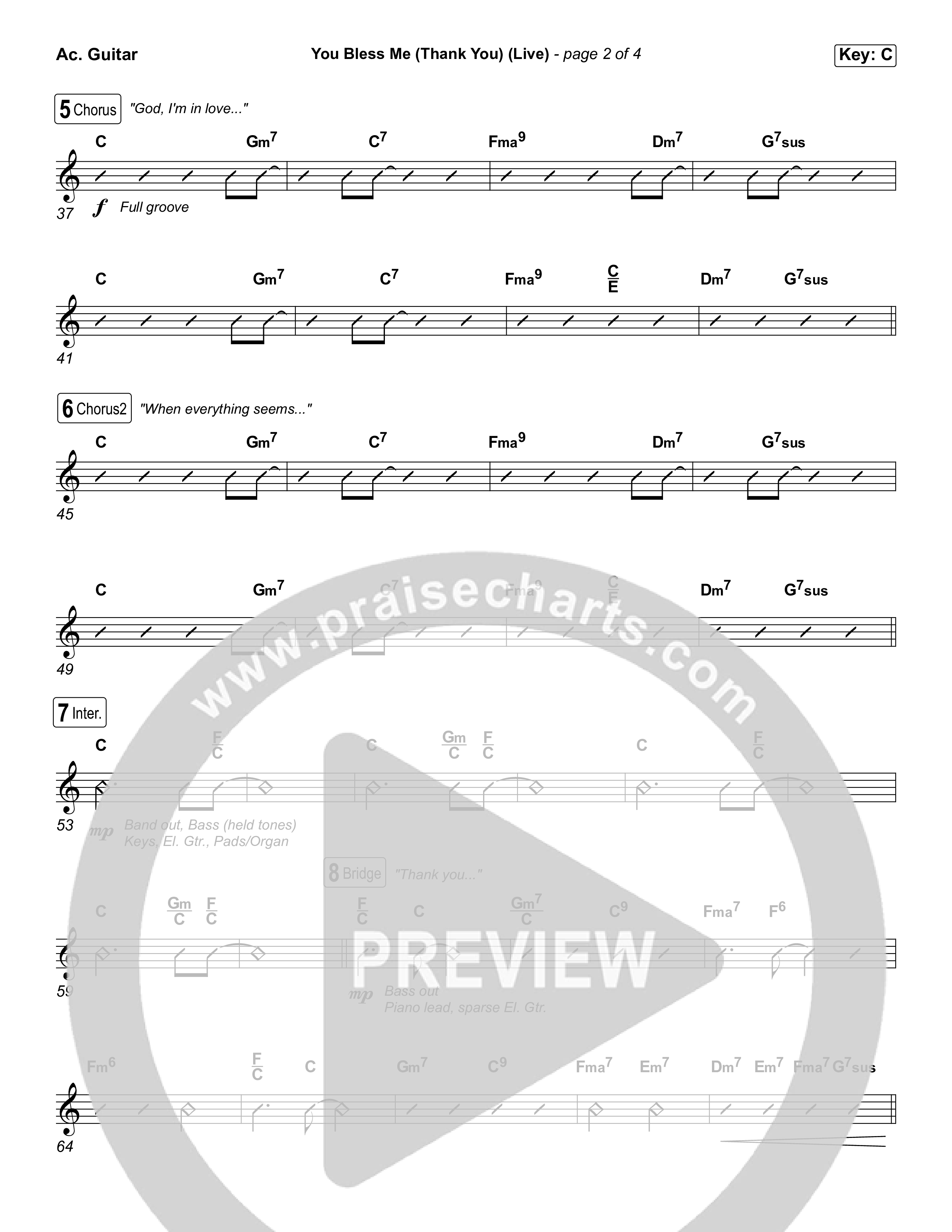 You Bless Me (Thank You) (Choral Anthem SATB) Acoustic Guitar (We The Kingdom / Dwan Hill / The Choir Room / Arr. Luke Gambill)