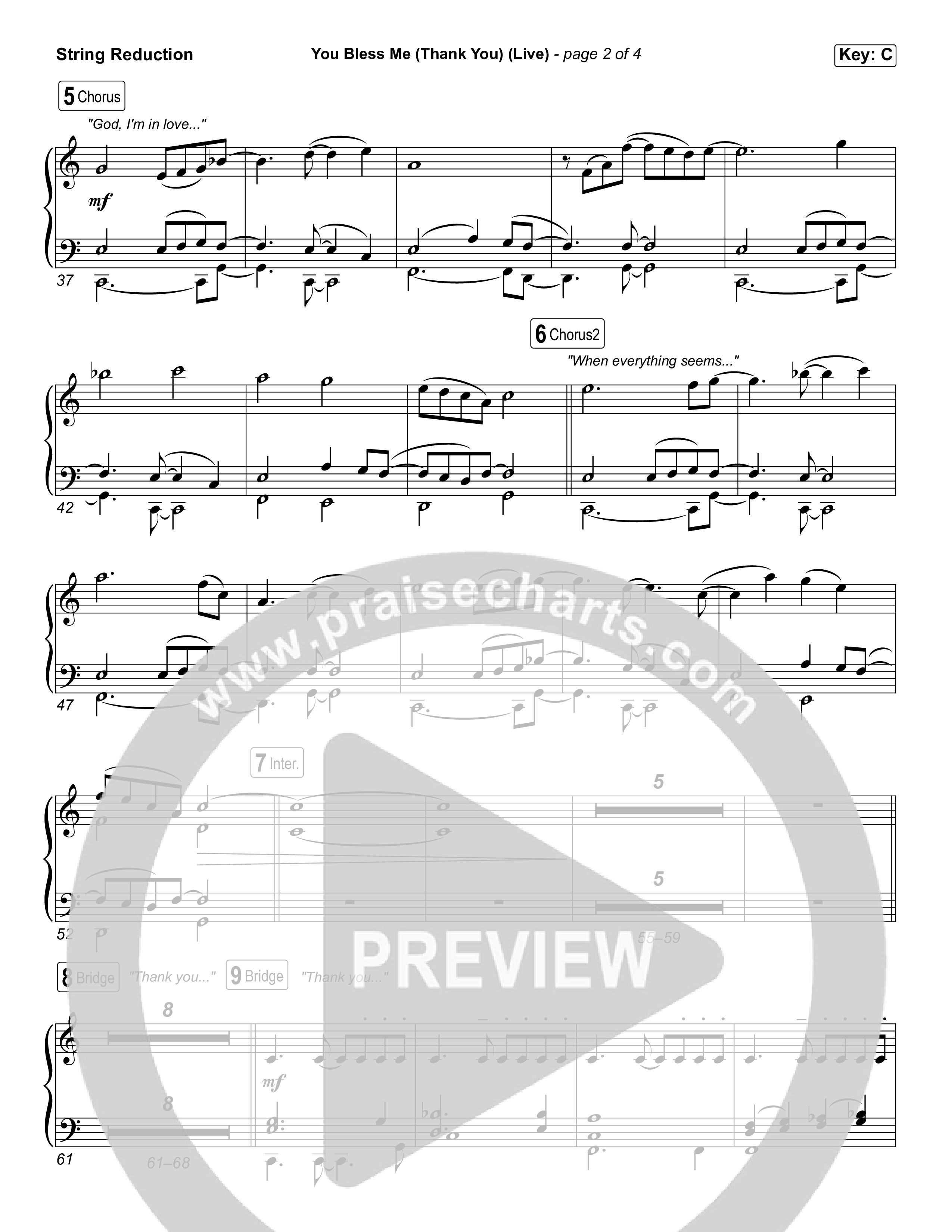 You Bless Me (Thank You) (Choral Anthem SATB) String Reduction (We The Kingdom / Dwan Hill / The Choir Room / Arr. Luke Gambill)