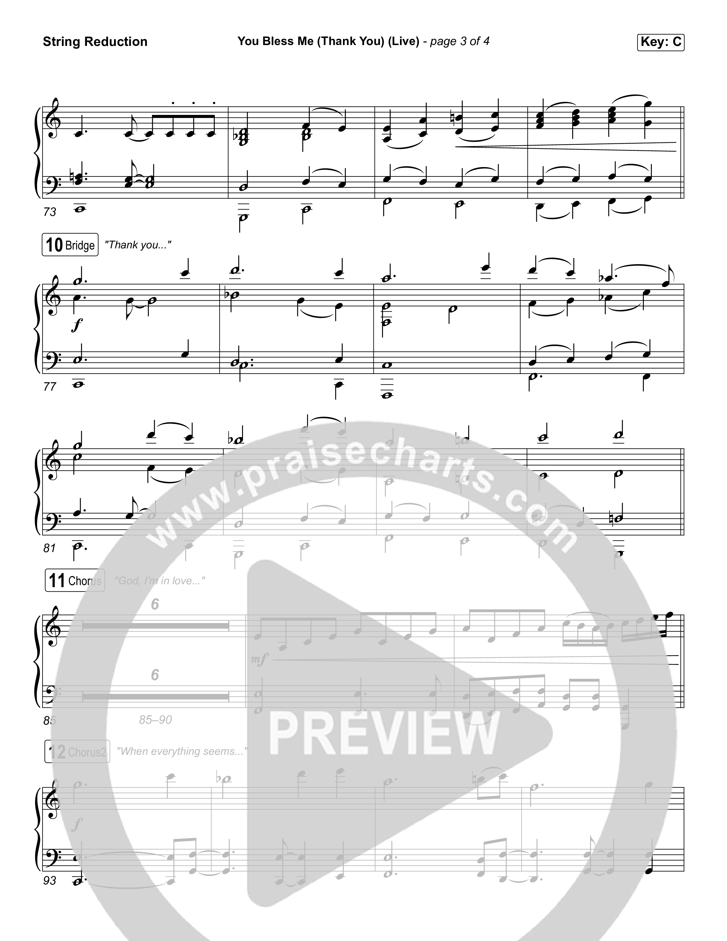 You Bless Me (Thank You) (Choral Anthem SATB) String Reduction (We The Kingdom / Dwan Hill / The Choir Room / Arr. Luke Gambill)