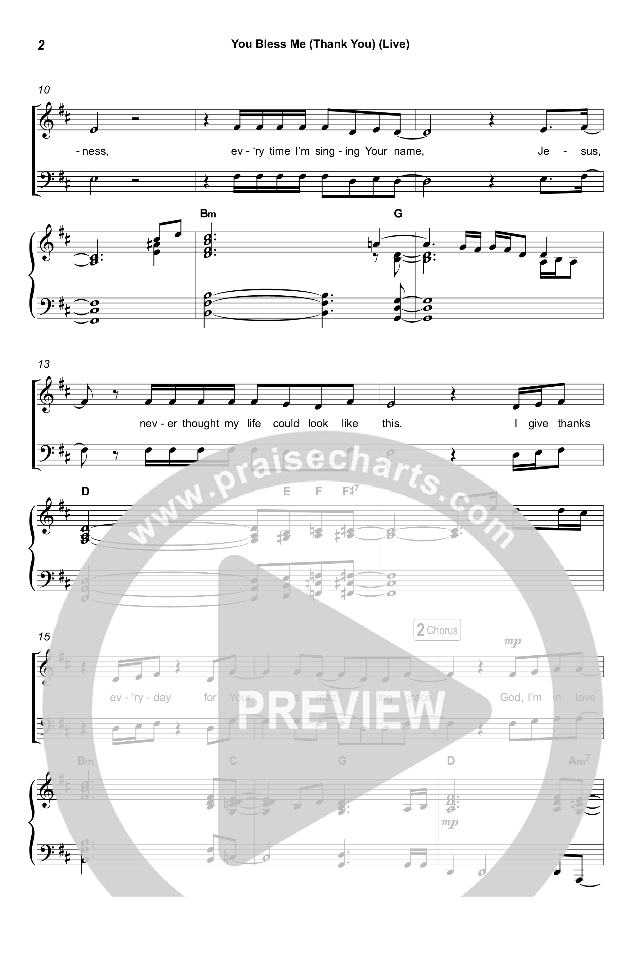 You Bless Me (Thank You) (Sing It Now) Octavo (SATB & Pno) (We The Kingdom / Dwan Hill / The Choir Room / Arr. Luke Gambill)