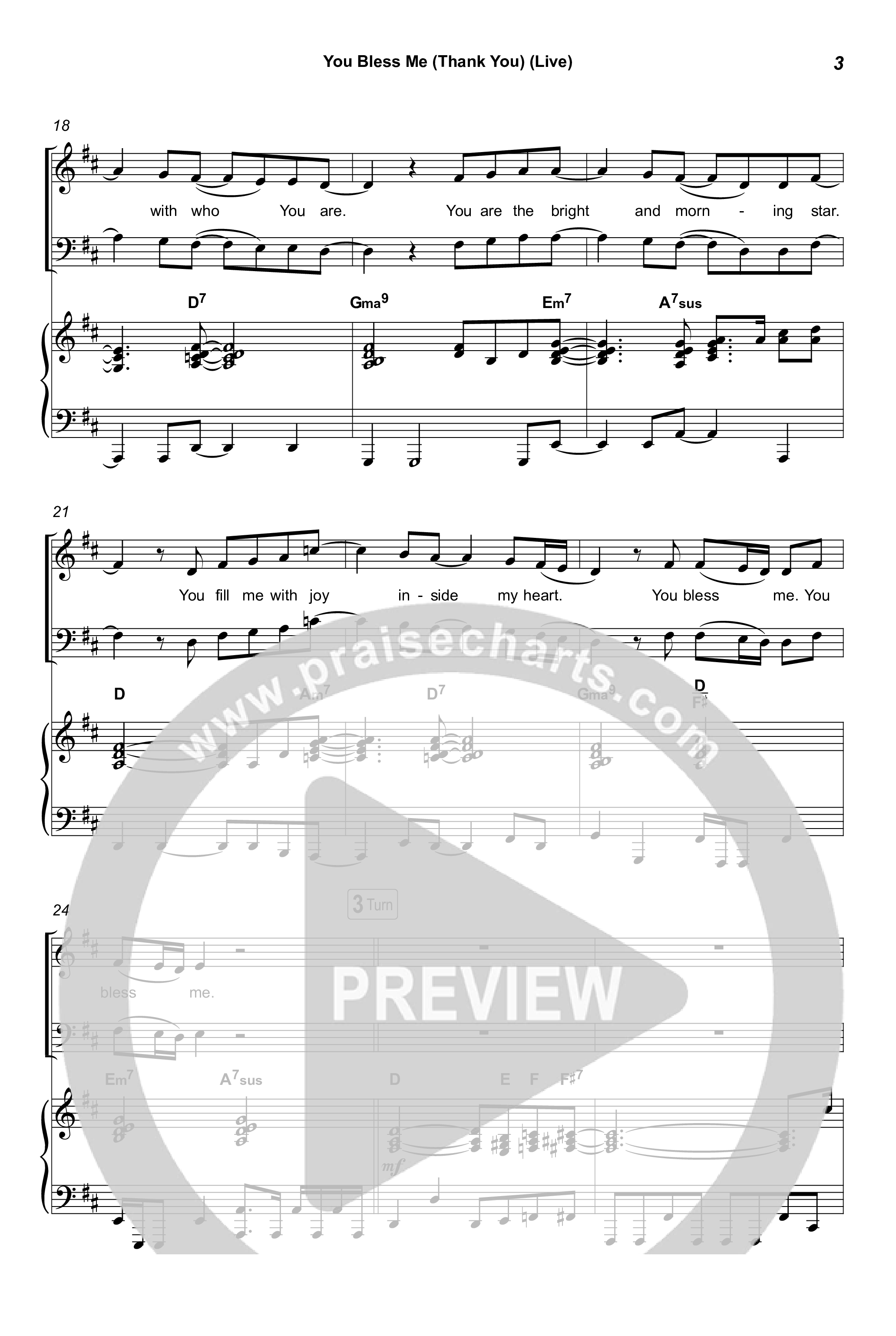 You Bless Me (Thank You) (Sing It Now) Octavo (SATB & Pno) (We The Kingdom / Dwan Hill / The Choir Room / Arr. Luke Gambill)