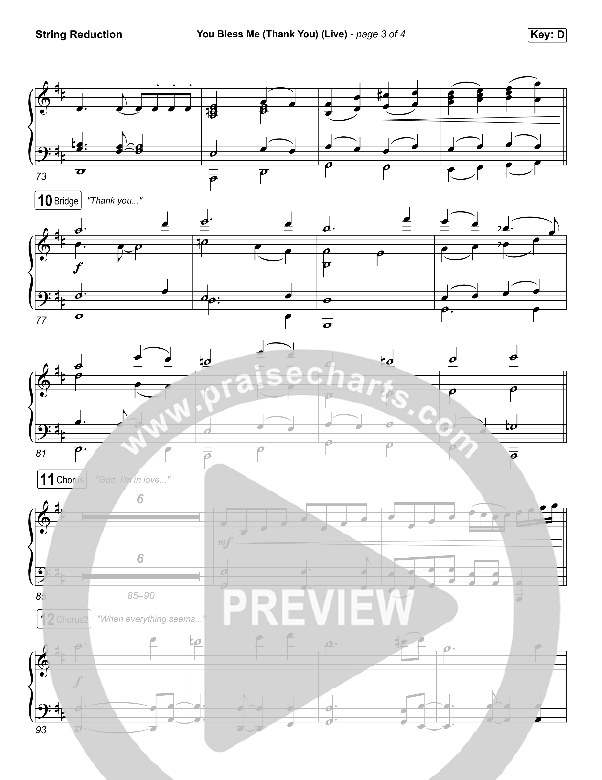 You Bless Me (Thank You) (Sing It Now) String Reduction (We The Kingdom / Dwan Hill / The Choir Room / Arr. Luke Gambill)